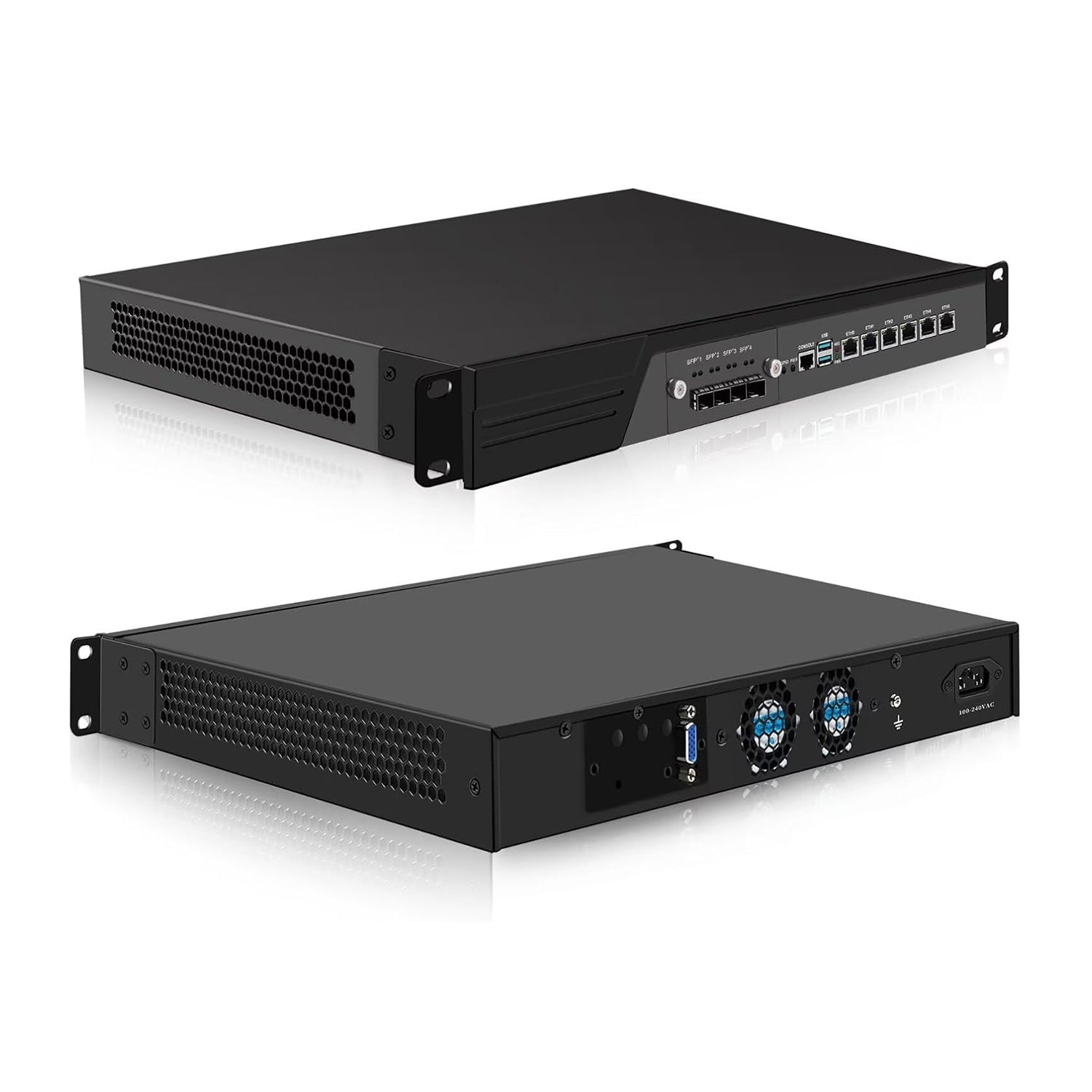 CWWK 1U B660 19" Rackmount Firewall i3-12100 i5-13400 i7-14700 Router PC 6 i226V 2.5GB LAN 10GbE SFP+ OPNsense Network Appliance