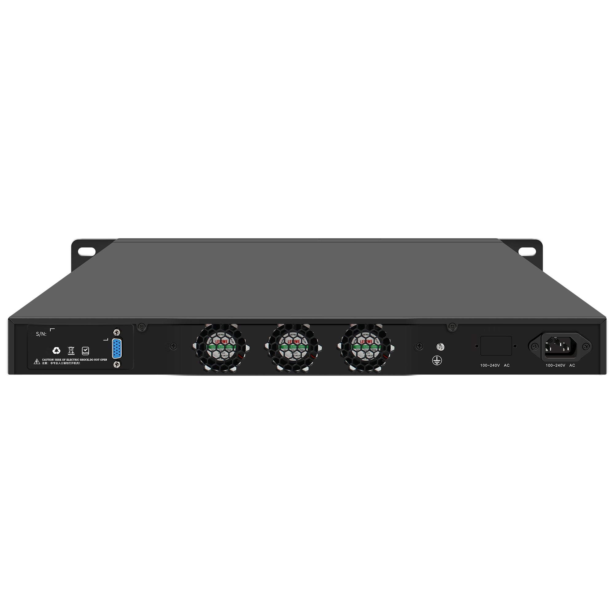 CWWK N3 19 Inch 1U Rack mount, N100/N200/i3 N305,Firewall Hardware Network Security Appliance, Router PC, 4 x I226V 2.5GbE LAN, Console, OPNsense, AES-NI, VGA, GPIO, DDR5 RAM SSD