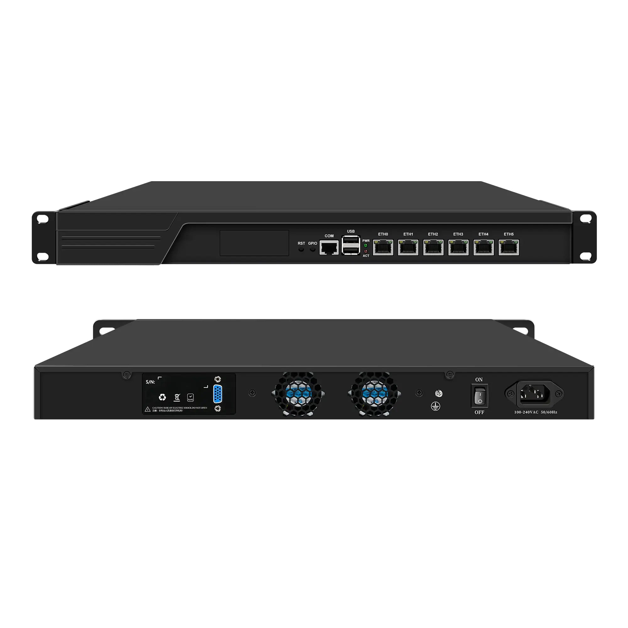 CWWK CW-U98 Rackmount Firewall Router PC, 6 LAN Network Gateway for Home Lab & Small Business