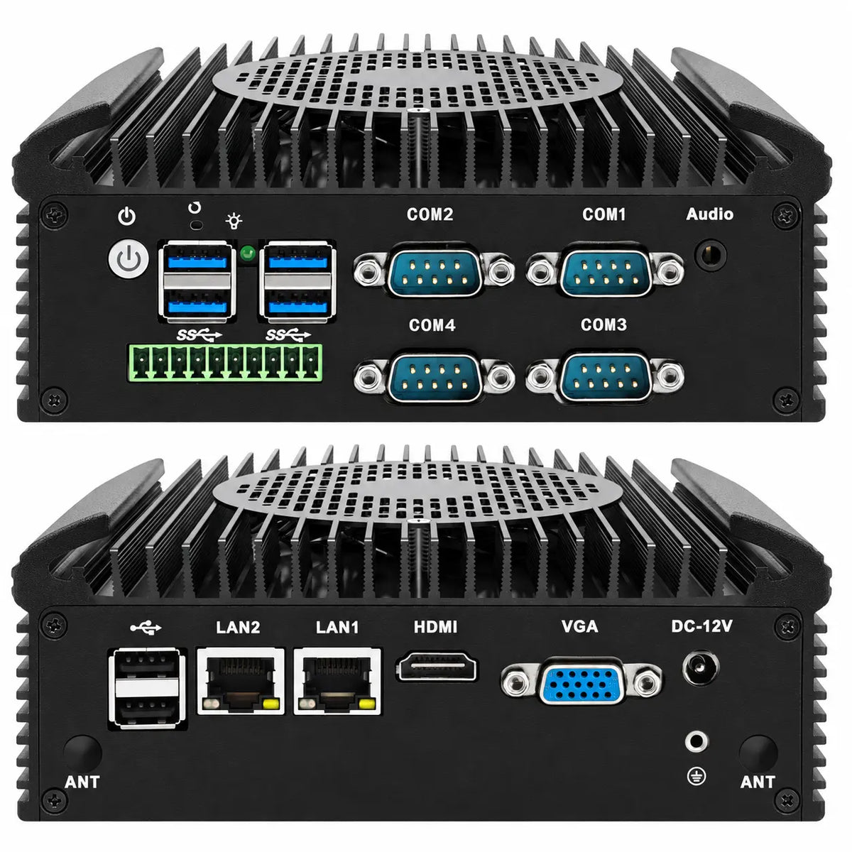 CWWK C13 Industrial Box PC with 4 COM & Dual LAN