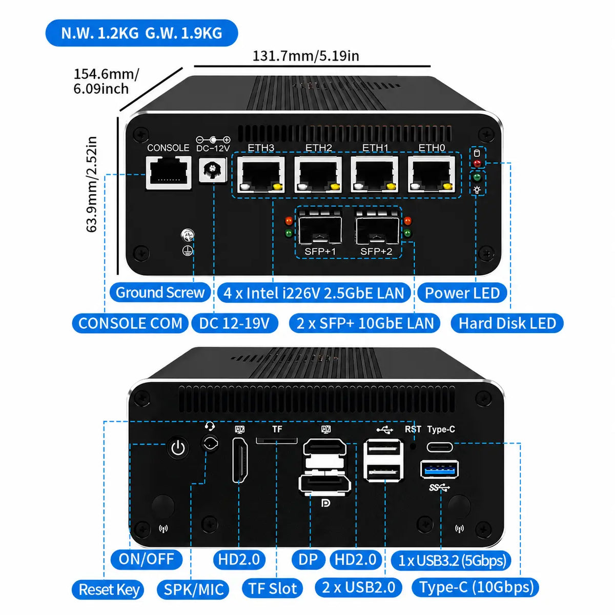 CWWK CW-S4 10GbE Firewall Mini PC