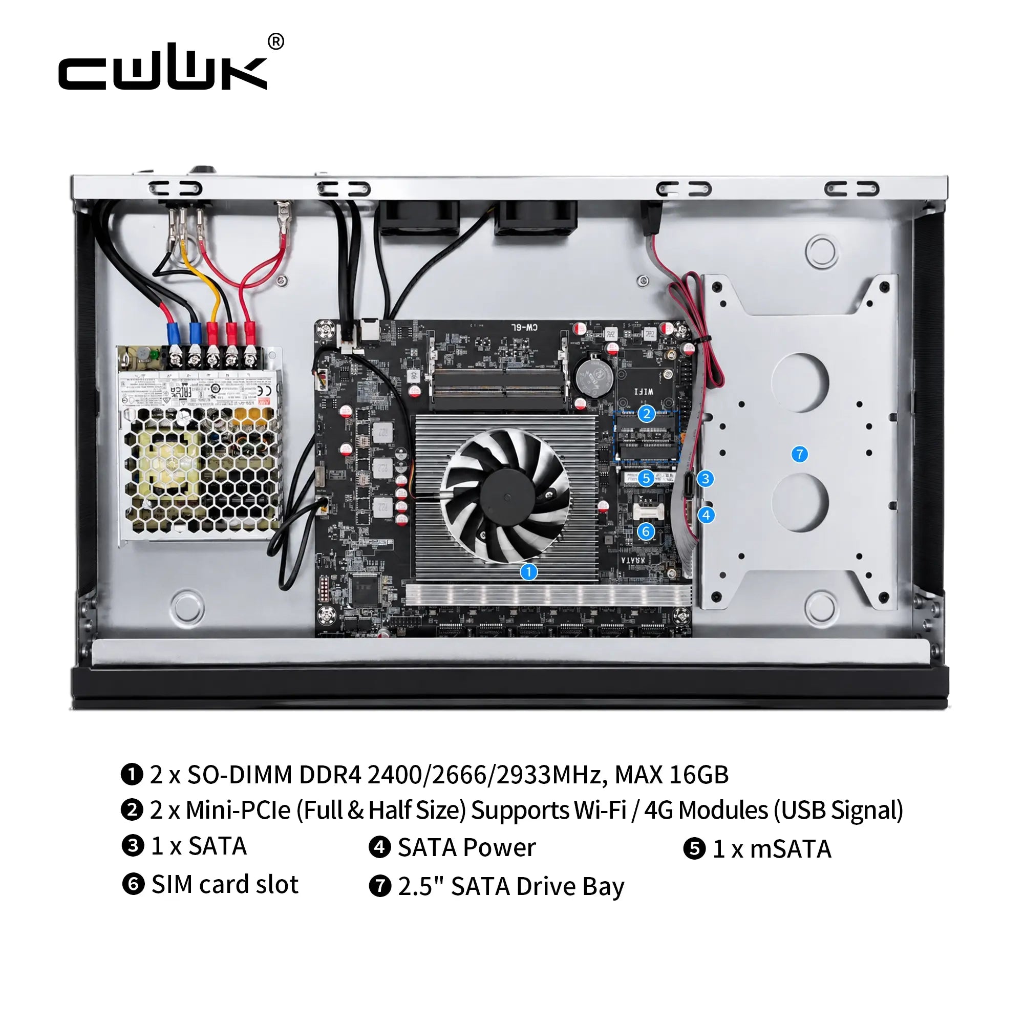 CWWK CW-U11 1U/2U Rackmount Firewall Appliance, 6 LAN Intel I225 Router Hardware, Intel N5105, 19" Rack PC for OPNsense, pfSense, OpenWrt, VPN, Homelab Network Server
