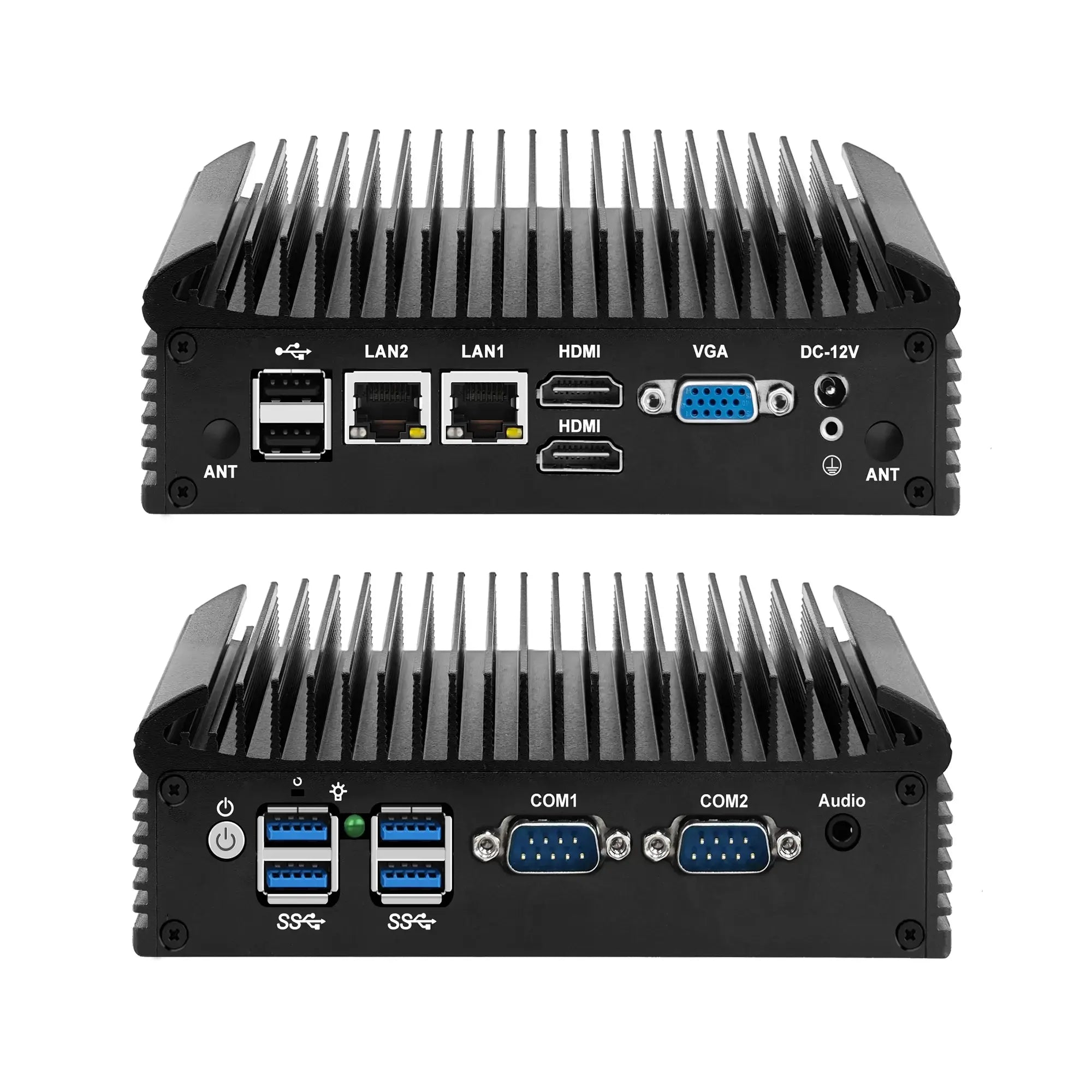 CWWK NUC32D Fanless Industrial NUC PC, Dual LAN, 2 COM / 4 COM, Intel Alder Lake-N