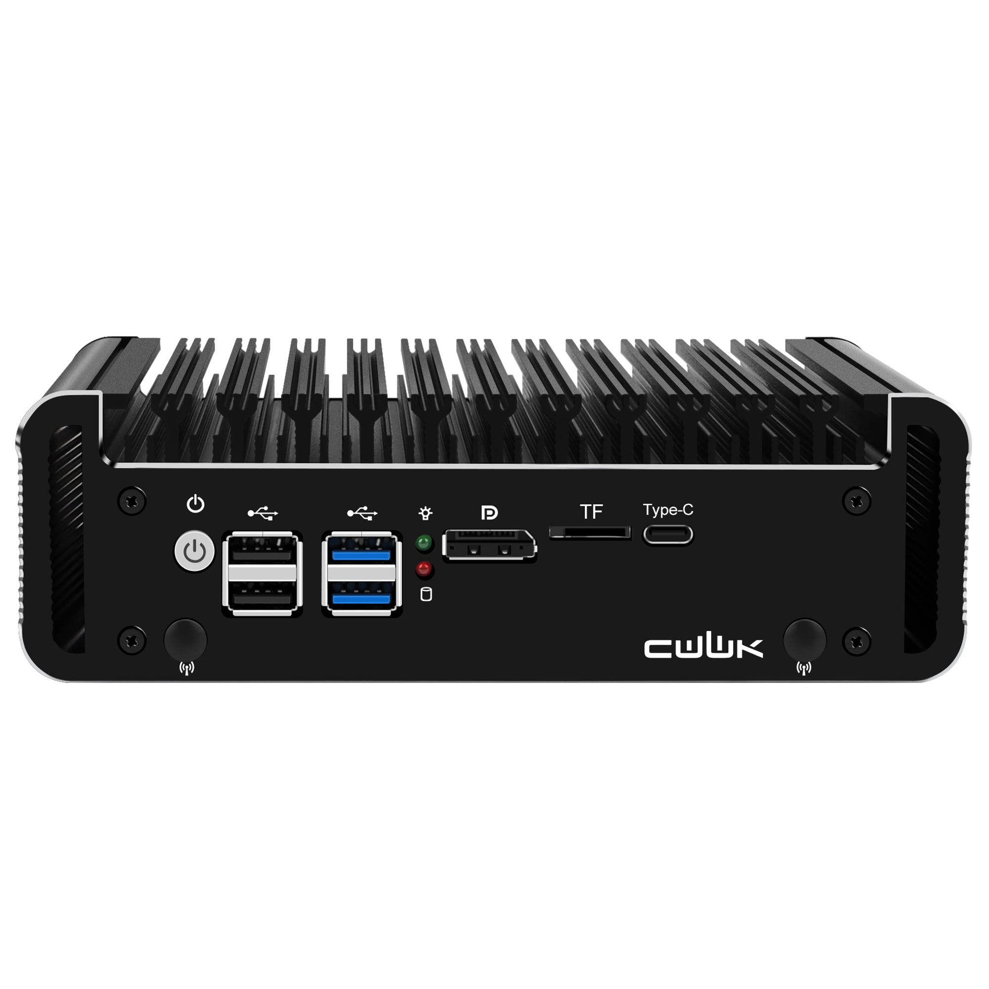 CWWK F3 Fanless Mini PC Firewall Appliance with 4 x Intel i226 2.5GbE, DDR5, Dual NVMe, Dual SATA, HDMI/DP/Type-C