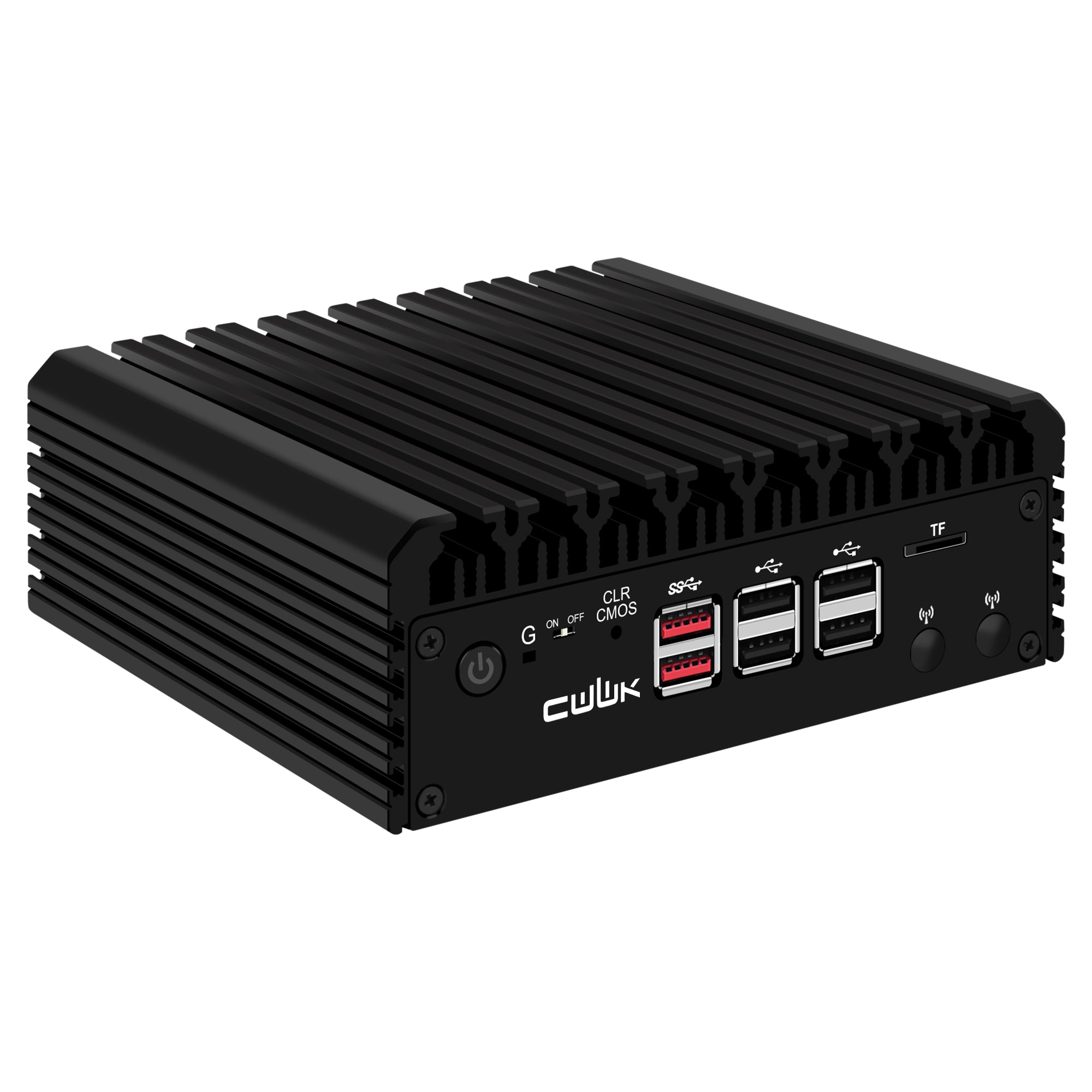 CWWK F6 Fanless Mini PC Firewall Hardware for Opnsense Pfsense,Softer Router Intel N100 N305, 4 x 2.5 Gbe i226V Lan, DDR5 RAM NVMe SSD