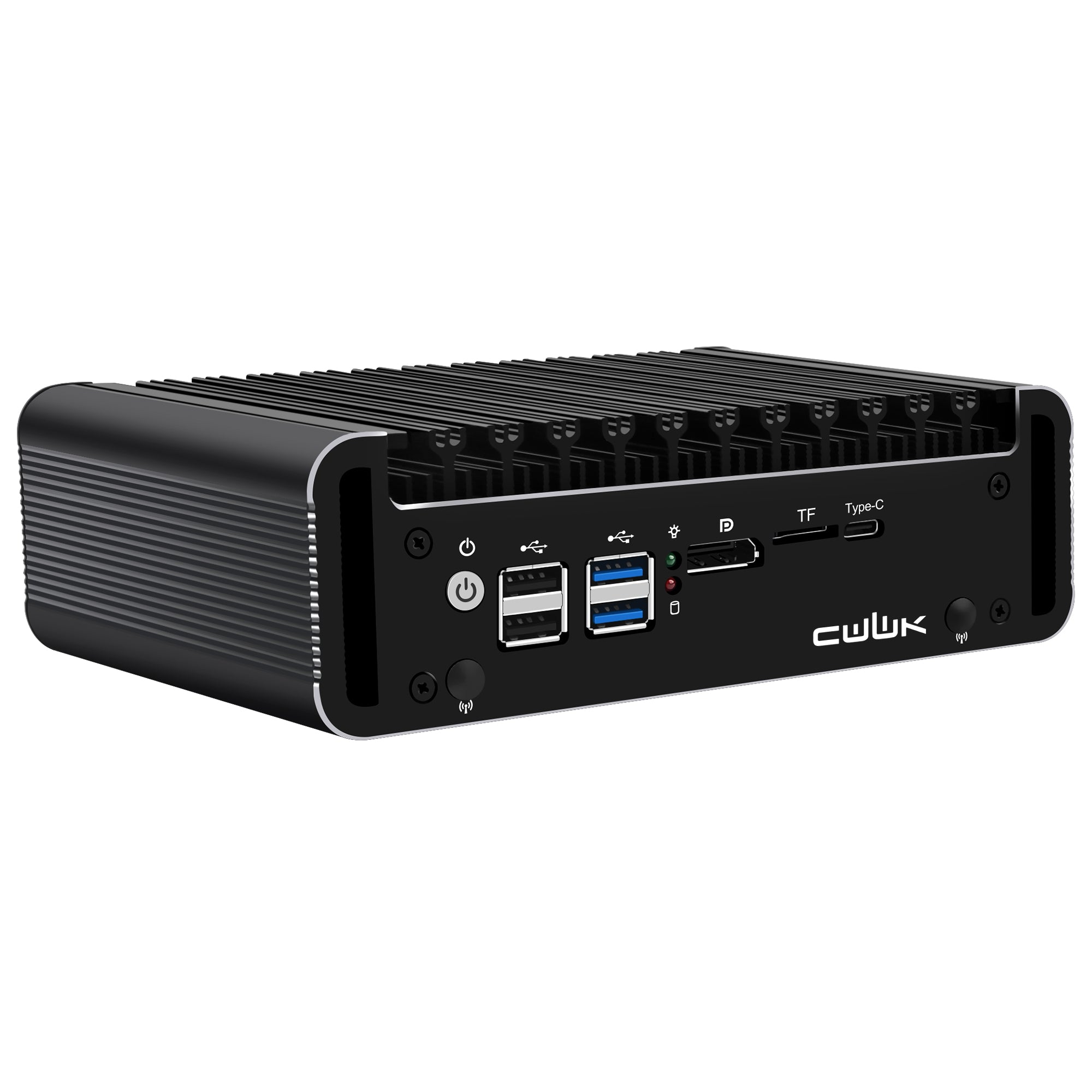 CWWK F3 Fanless Mini PC Firewall Appliance with 4 x Intel i226 2.5GbE, DDR5, Dual NVMe, Dual SATA, HDMI/DP/Type-C