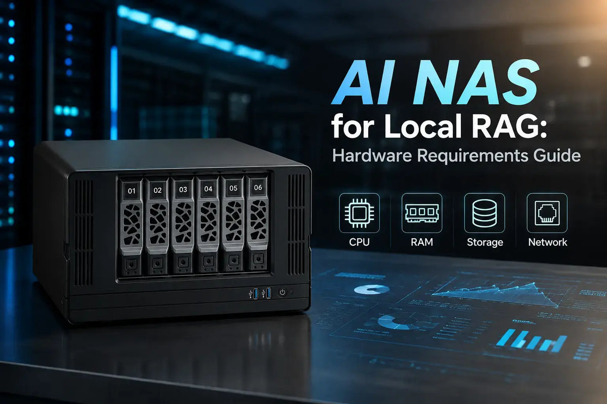 AI NAS for local RAG workloads with CPU, RAM, storage and network hardware requirements