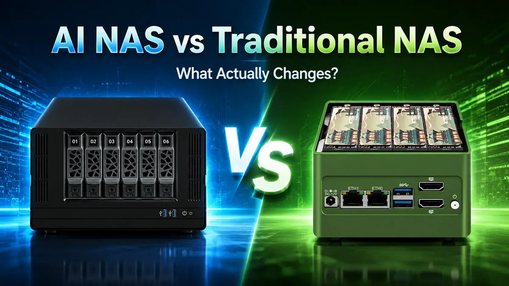 AI NAS compared with a traditional NAS to show differences in hardware and workloads