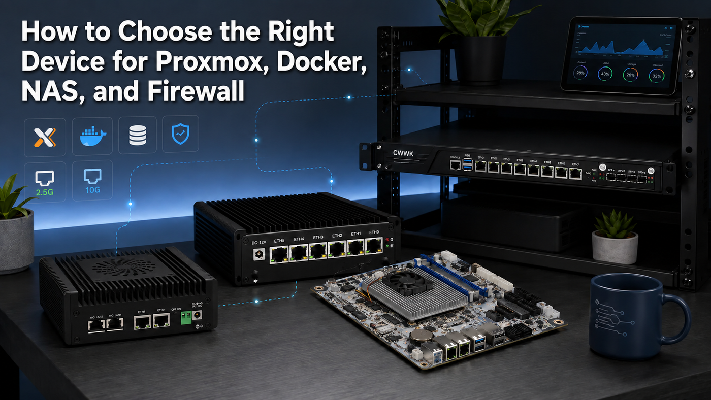 CWWK Home Lab Guide: How to Choose the Right Device for Proxmox, Docker, NAS, and Firewall