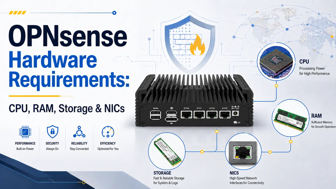 OPNsense Hardware Requirements: CPU, RAM, Storage & NICs