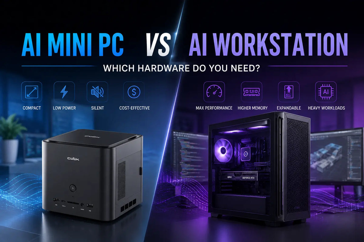 AI mini PC and AI workstation compared for local AI workloads, performance and expandability