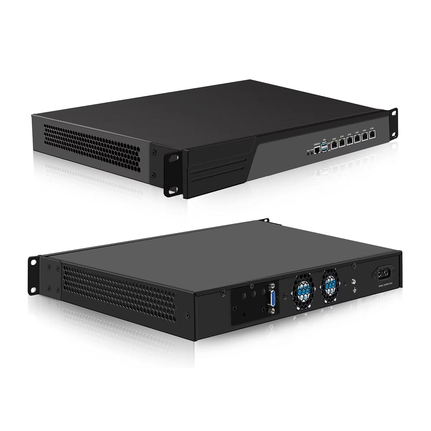 CWWK 1U B660 19" Rackmount Firewall i3-12100 i5-13400 i7-14700 Router PC 6 i226V 2.5GB LAN 10GbE SFP+ OPNsense Network Appliance