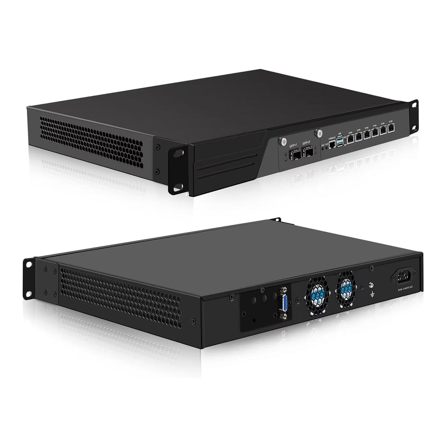 CWWK 1U B660 19" Rackmount Firewall i3-12100 i5-13400 i7-14700 Router PC 6 i226V 2.5GB LAN 10GbE SFP+ OPNsense Network Appliance