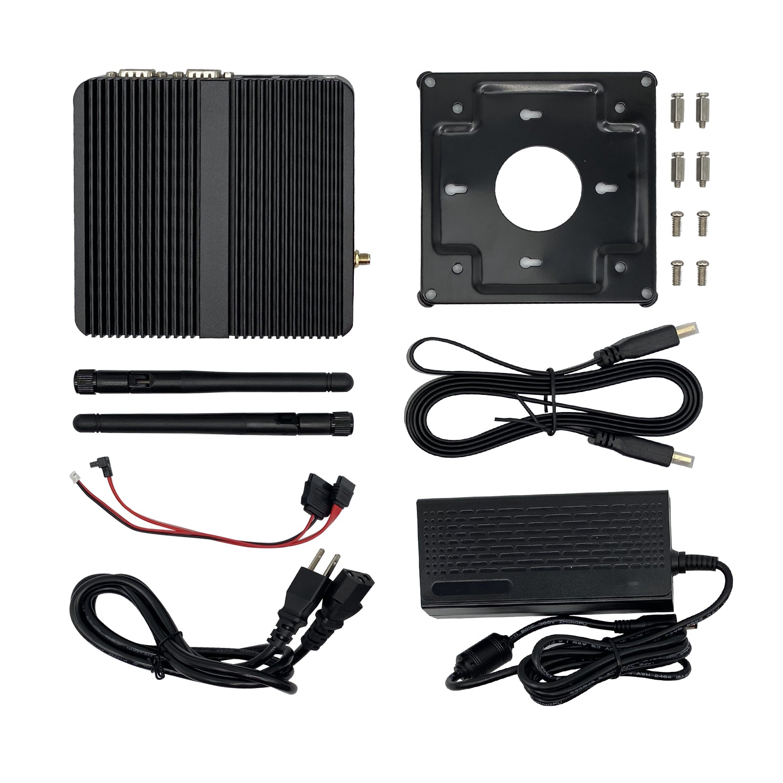 CWWK C8 Mini Industrial PC Fanless PC Celeron J4125 8GB RAM 256GB SSD 2*LAN HD VGA 4*USB Win11 Mini PC Fanless High Performance Compact Design Embedded Industrial Computer for industrial applications