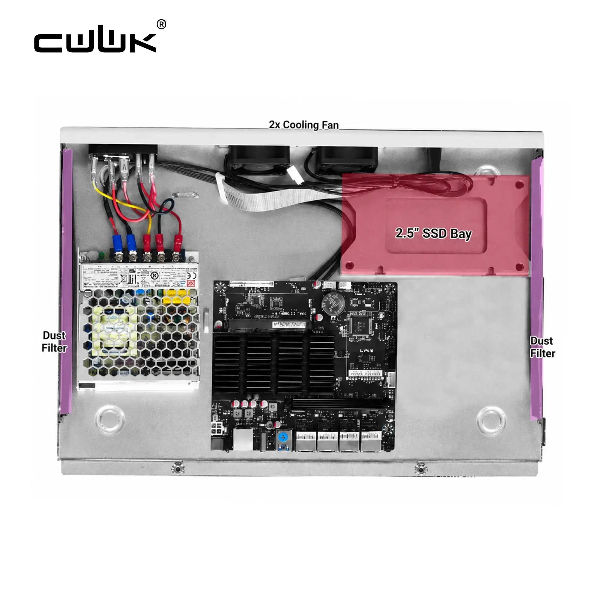CWWK U12(13 inch)/U13(19 inch) 1U Rackmount 2.5GbE Router, Intel N3160, 4 Intel i226 LAN