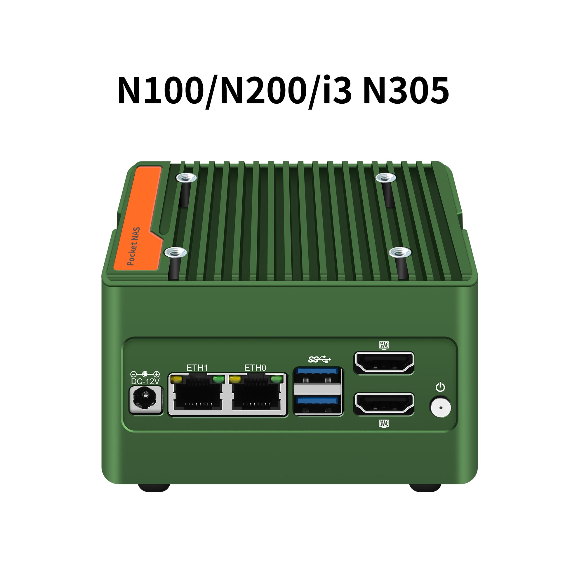 CWWK X86 P5 PocketNAS,Core i3 N305/N100/N200 , 4x M.2 NVMe Micro PC with 2x i226-V 2.5GbE LAN, DDR5 Mini Desktop Computer with 16GB RAM 512GB SSD, USB3.2, Support Dual 4K Display, WiFi7/BT5.4 Expand,Green