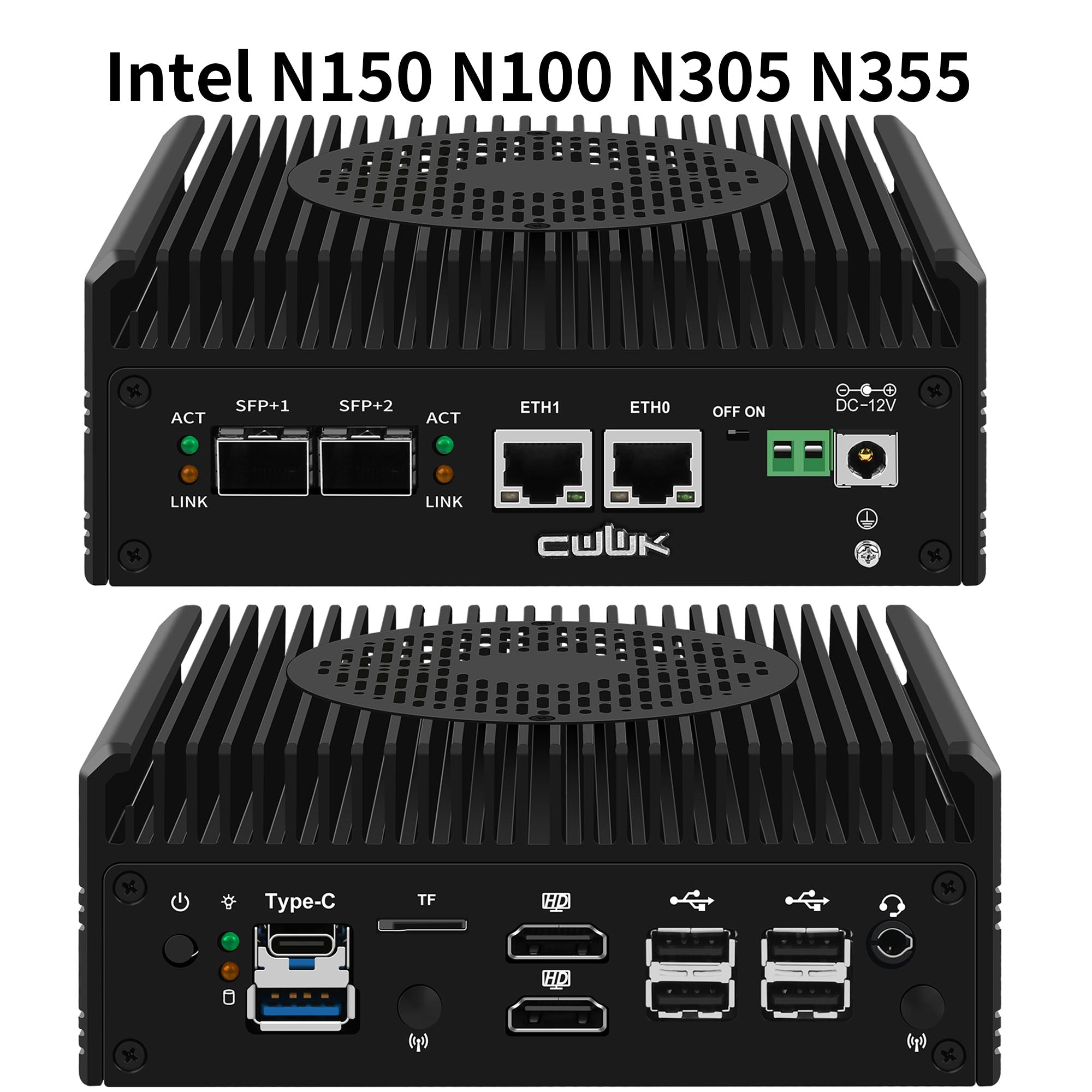 CWWK S6 Mini PC Firewall Hardware for Opnsense Pfsense,Softer Router Intel N150 N100 N305 N355 Dual Nic 2 10Gbe SFP+,2 Port i226V 2.5Gbe Lan