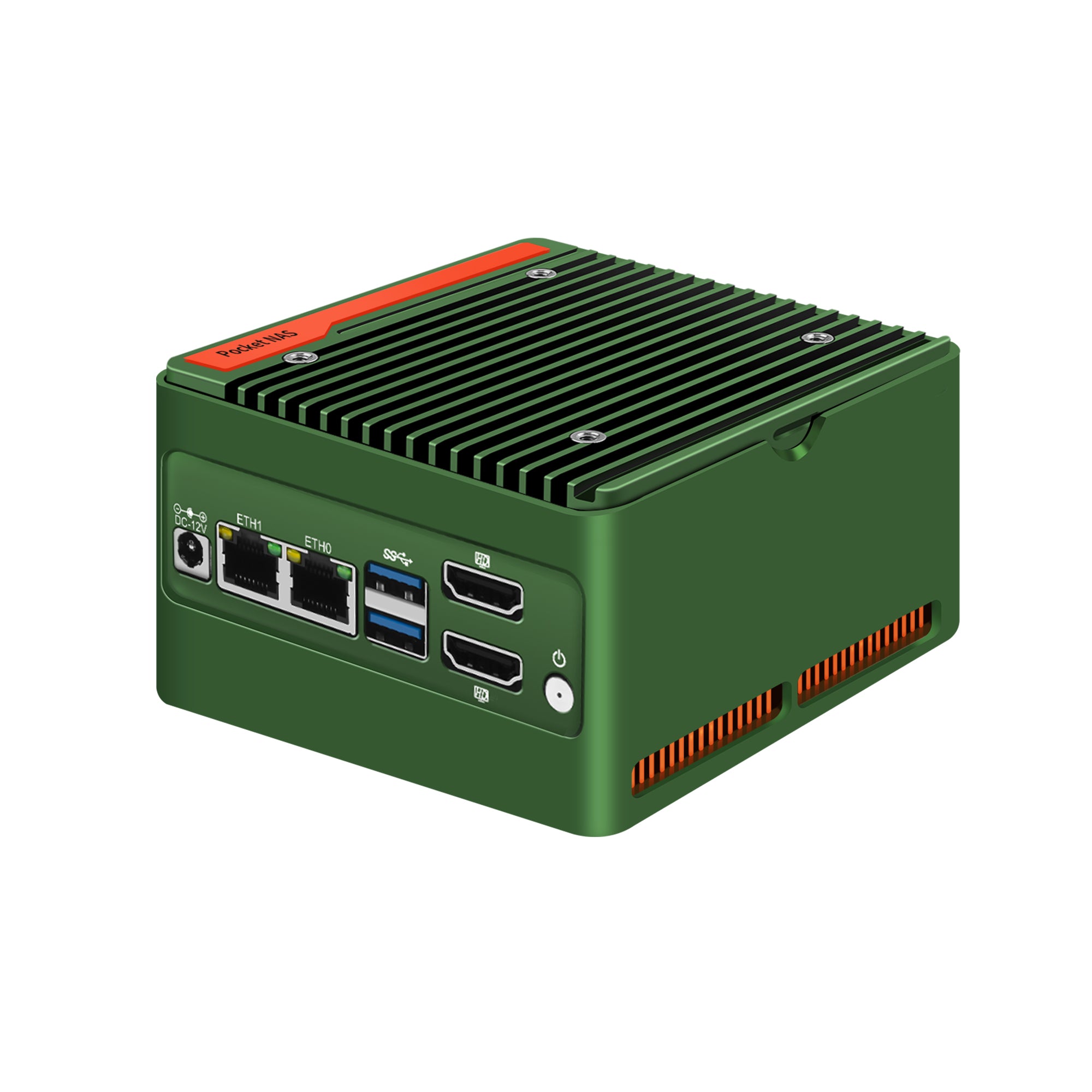 CWWK X86 P5 PocketNAS,Core i3 N305/N100/N200 , 4x M.2 NVMe Micro PC with 2x i226-V 2.5GbE LAN, DDR5 Mini Desktop Computer with 16GB RAM 512GB SSD, USB3.2, Support Dual 4K Display, WiFi7/BT5.4 Expand,Green