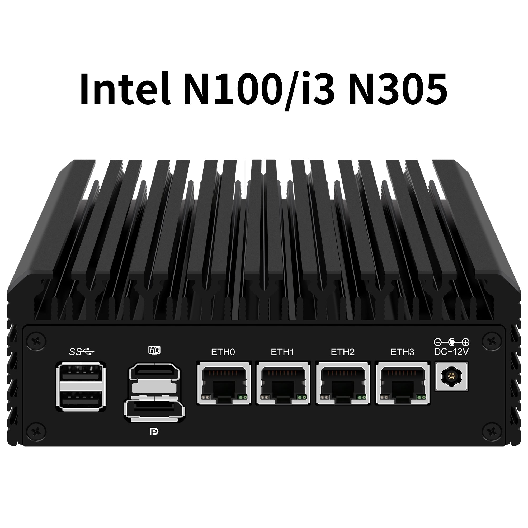 CWWK F6 Fanless Mini PC Firewall Hardware for Opnsense Pfsense,Softer Router Intel N100 N305, 4 x 2.5 Gbe i226V Lan, DDR5 RAM NVMe SSD