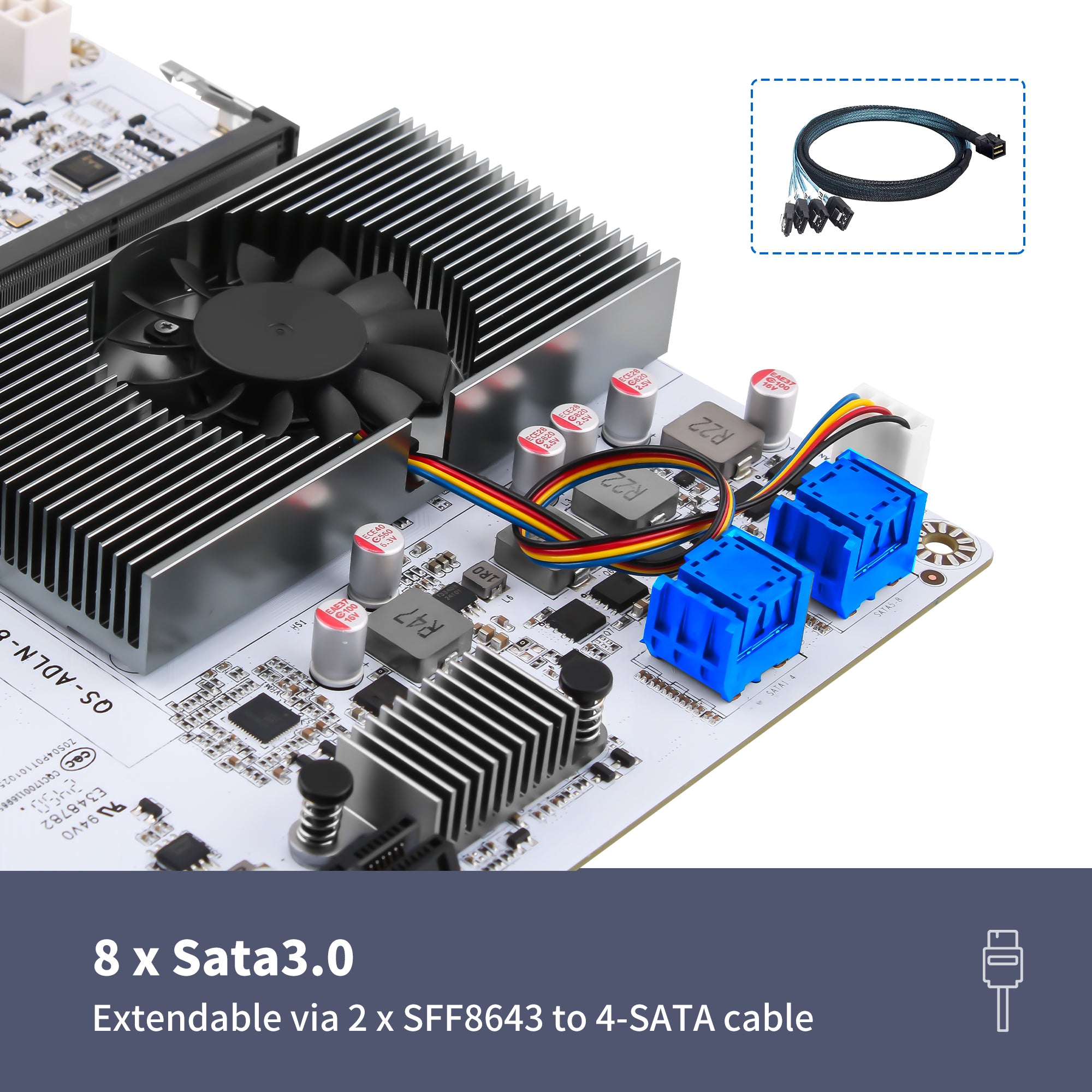 CWWK M8 NAS Motherboard 8 Bay with 10GbE RJ45 LAN, N150/N355CPU Mini ITX PC Motherboard
