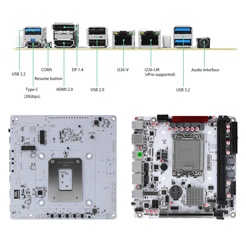 CWWK NAS-B-Q670-Plus 8 Bay NAS Motherboard with Dual 2.5GbE and 3x M.2