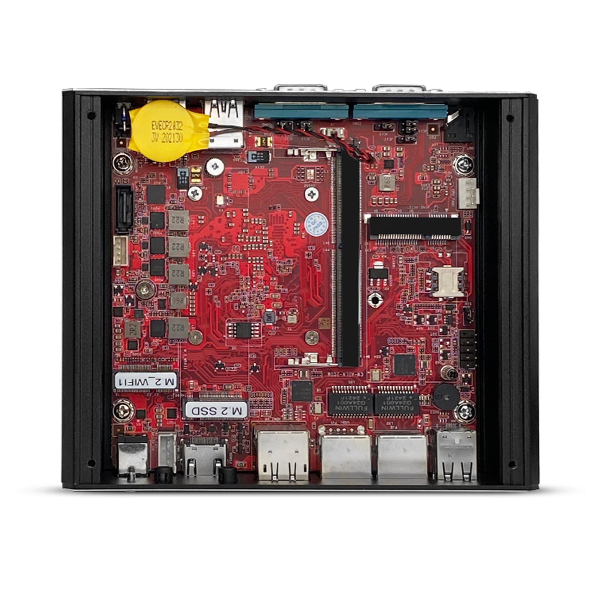 CWWK C1 Fanless Mini PC, Core N100,J6412  2 × 2.5GbE i226V LAN Port, 2 × COM RS232, Support WIFI/BT, Fanless Desktop Computer, DDR4 8GB RAM 128GB NVMe SSD, Windows 11 Pro