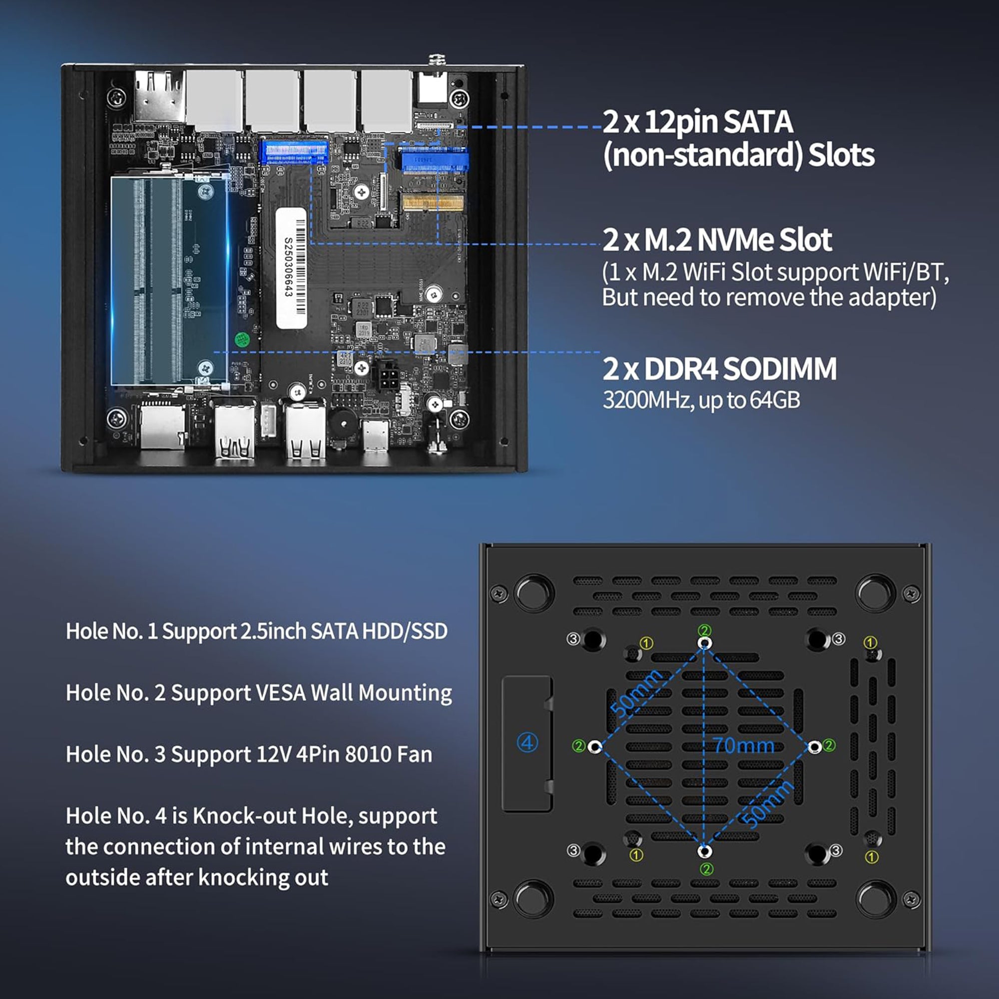 CWWK Mini PC F16 Fanless Ryzen 5 5500U Firewall Appliance, 4 x i226-V 2.5GbE LAN OPNsense Mini Computer