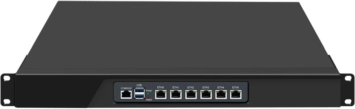 CWWK N13  1U Firewall Appliance N305, 6x i226V 2.5GbE LAN Firewall Hardware VPN Router PC, DDR5 OPNsense Hardware 19”Rackmount for Homelab Server with VGA, SIM, Barebone, Support ODM
