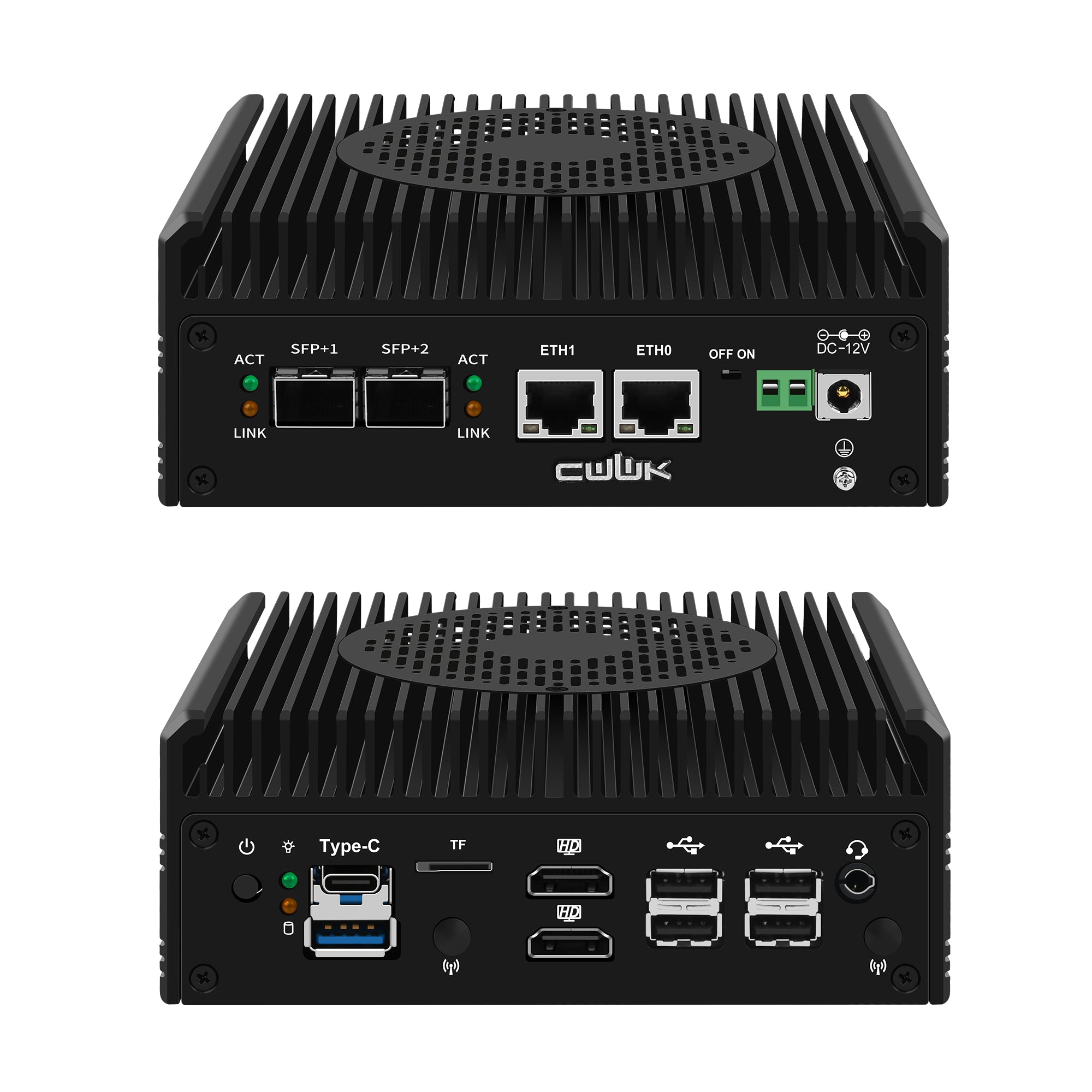 CWWK S6 Mini PC Firewall Hardware for Opnsense Pfsense,Softer Router Intel N150 N100 N305 N355 Dual Nic 2 10Gbe SFP+,2 Port i226V 2.5Gbe Lan