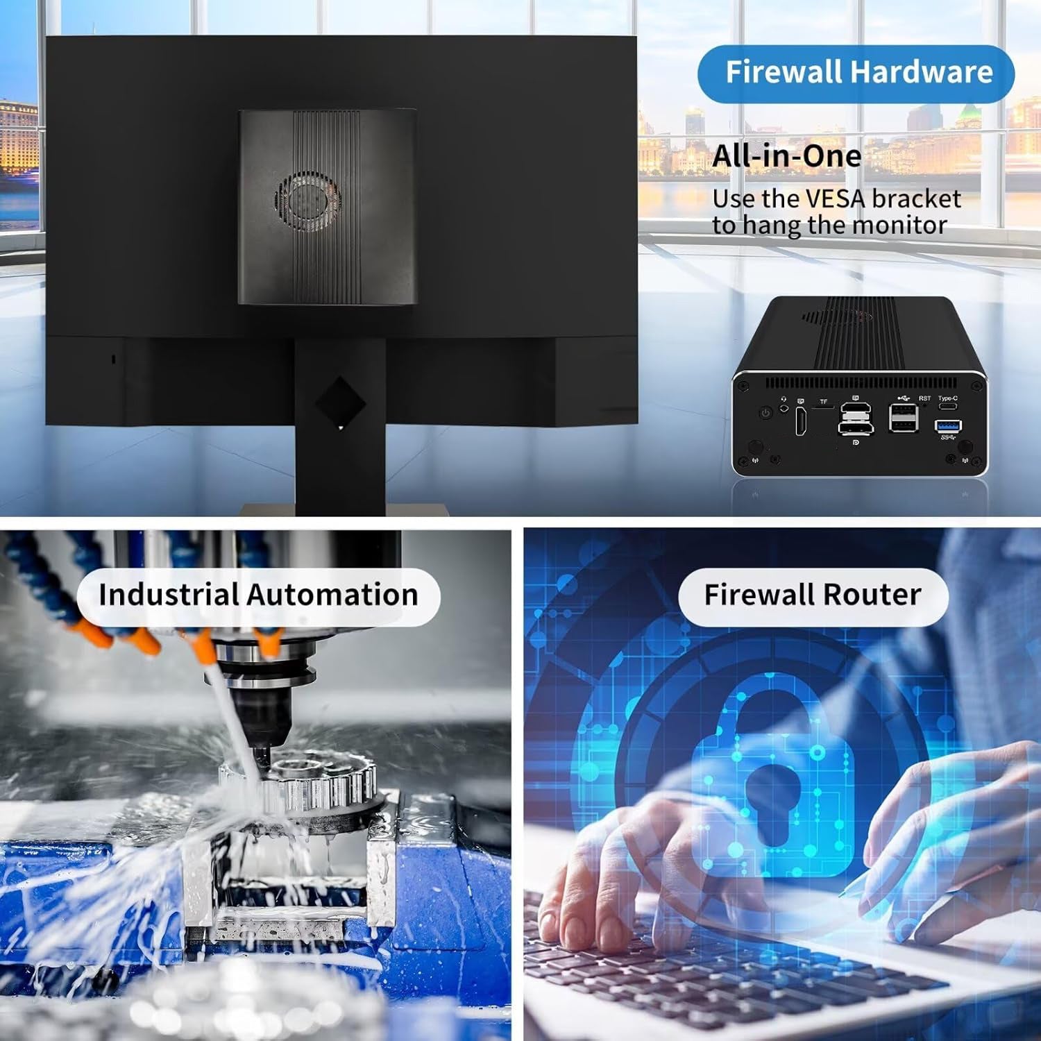 CWWK F14 Mini PC Firewall Micro Appliance, 8 Port i226V 2.5GbE LAN,12th Gen Core i5 1240P, OPNsense Hardware