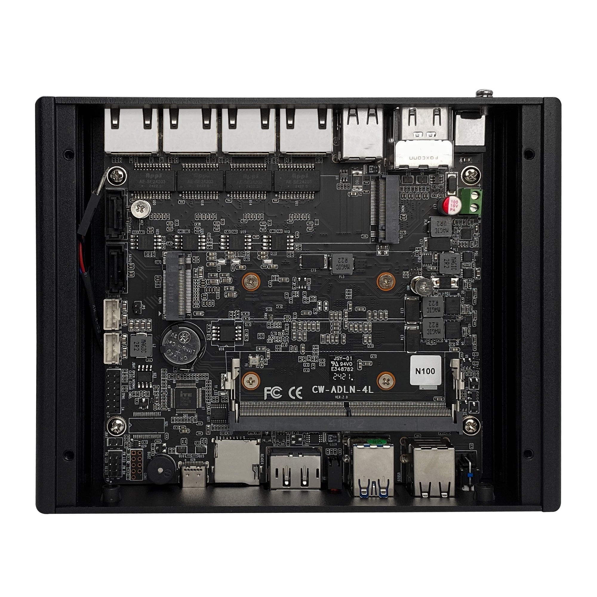 CWWK F2  Fanless Mini PC Firewall Hardware for Opnsense Pfsense,Softer Router Intel N150 N100 N305 N355, 4 x 2.5 Gbe i226V Lan