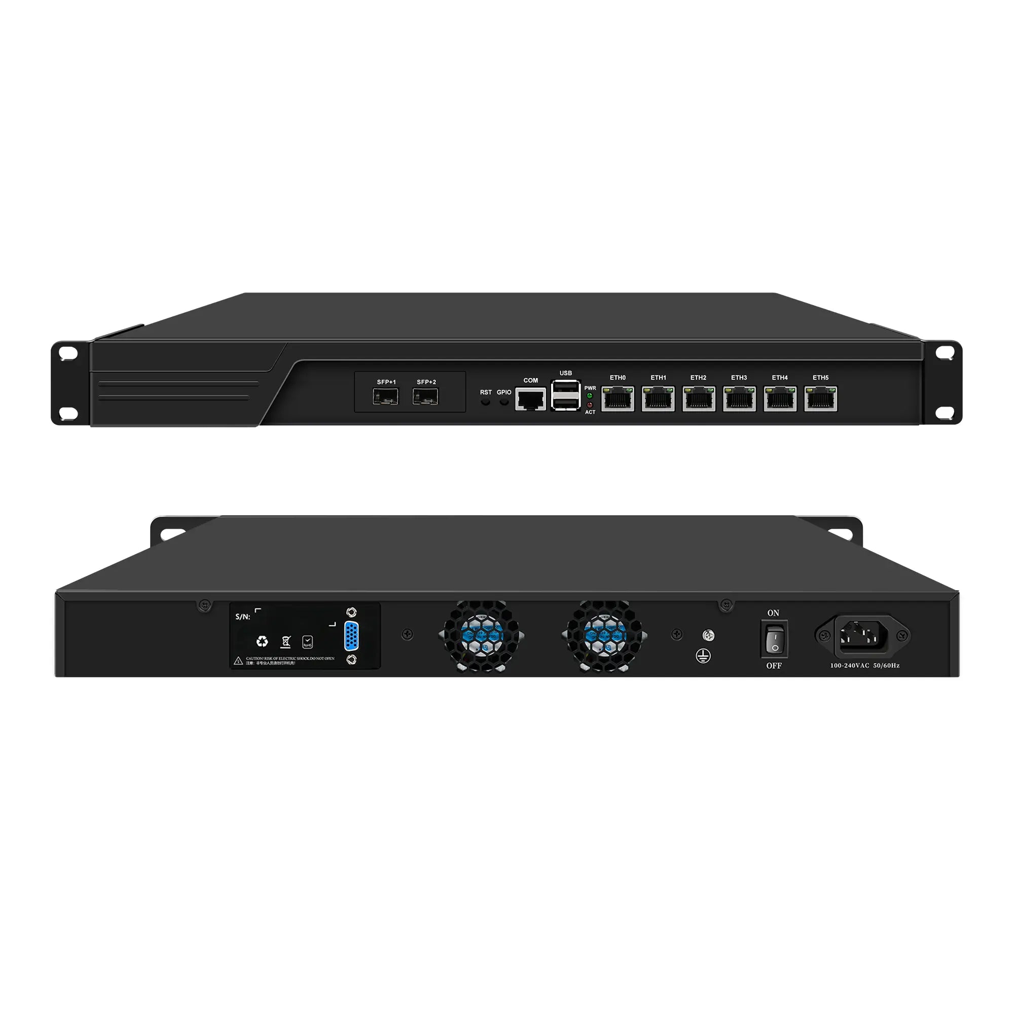 CWWK CW-U98 Rackmount Firewall Router PC, 6 LAN Network Gateway for Home Lab & Small Business