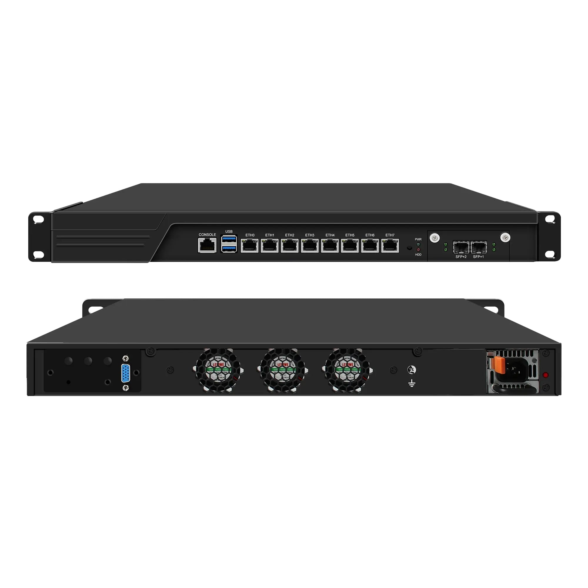 CWWK 1U Firewall Hardware CW-U15 B150, 4 x 10Gb SFP+ LAN Firewall Appliance VPN Router PC, RAM SSD OPNsense Hardware 19”Rackmount for Homelab with VGA, SIM