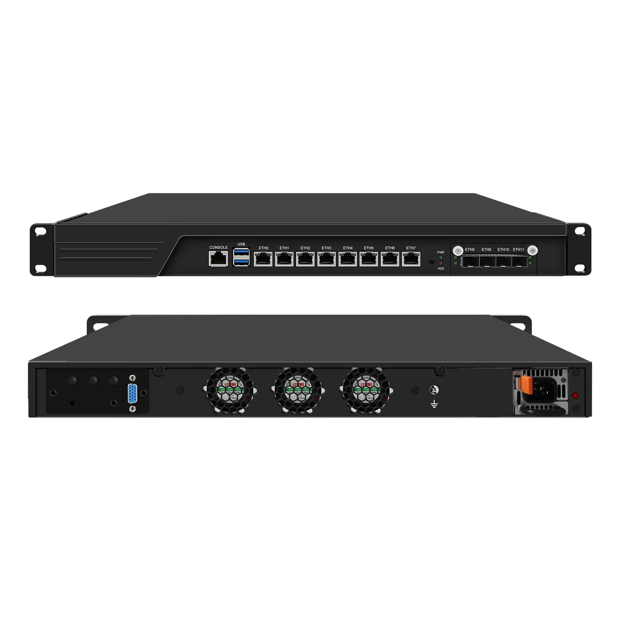CWWK 1U Firewall Hardware CW-U15 B150, 4 x 10Gb SFP+ LAN Firewall Appliance VPN Router PC, RAM SSD OPNsense Hardware 19”Rackmount for Homelab with VGA, SIM