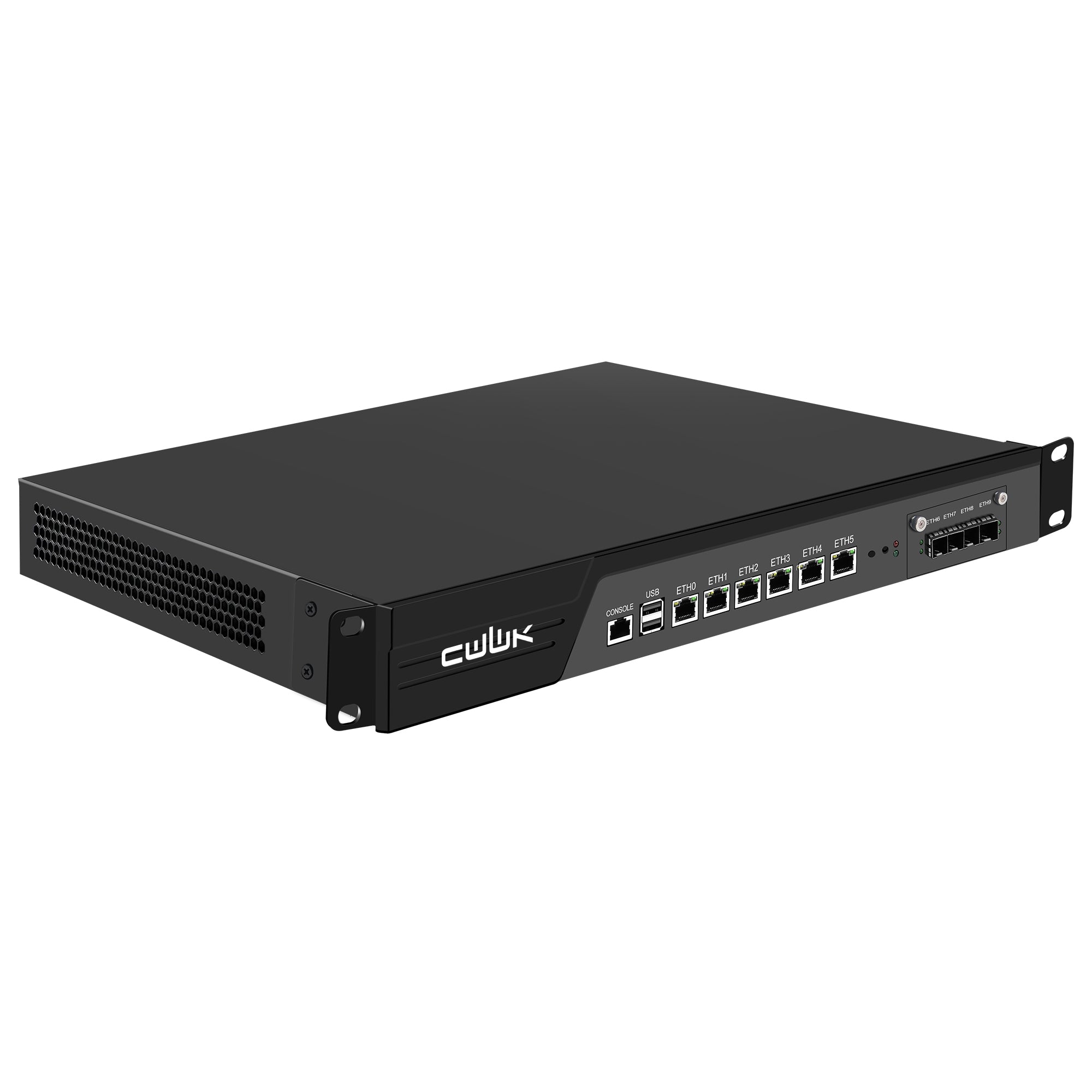 CWWK CW-25 19” 1U Firewall Appliance Core i5 8500/Core i7 8700/Core i7 9700, 6 x i225V 2.5GbE LAN + 2 x 10Gb SFP+  Firewall Hardware VPN Router PC, DDR4 RAM SSD OPNsense Hardware Rackmount for Homelab with VGA, SIM