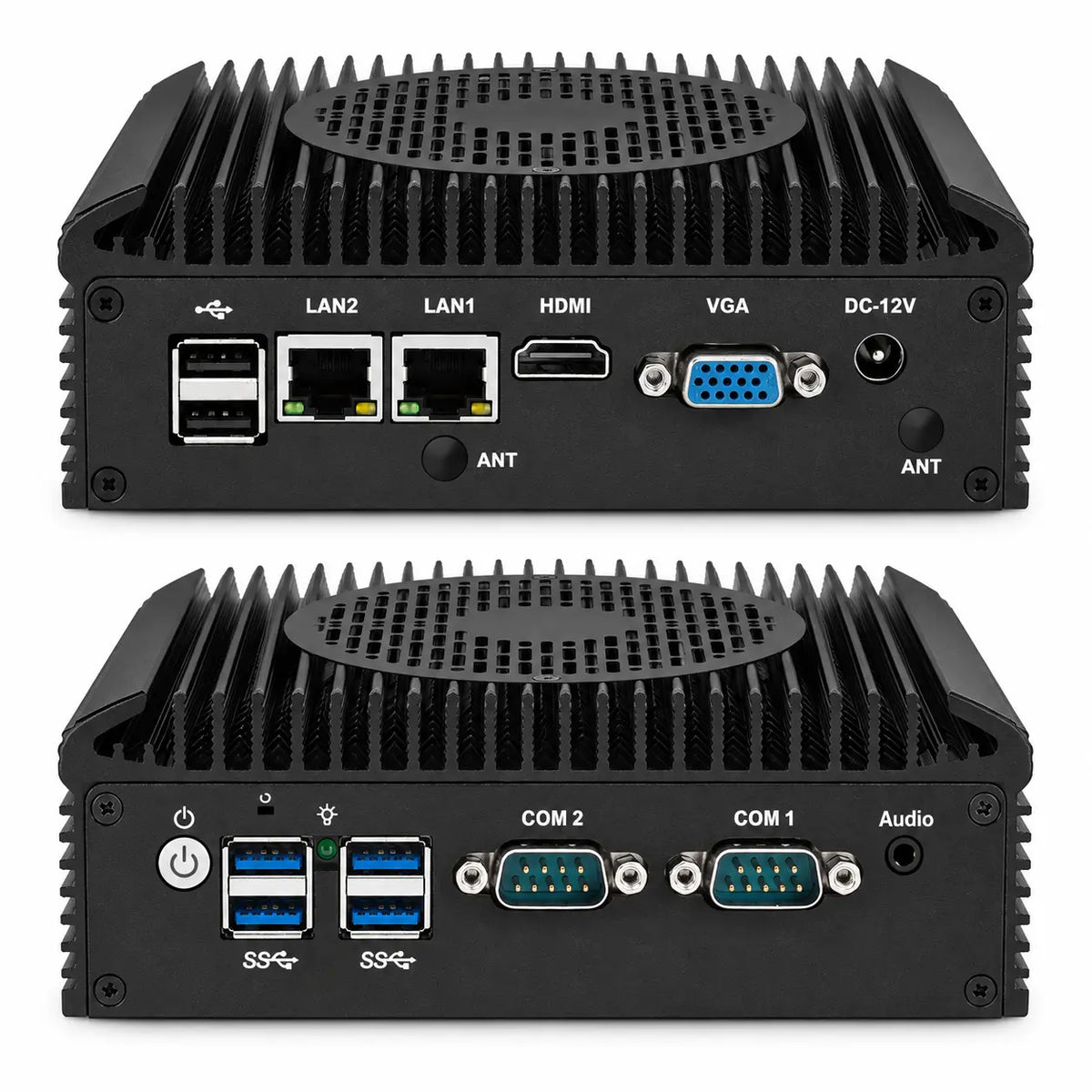 CWWK C12 Industrial Box PC with Dual COM & Dual LAN
