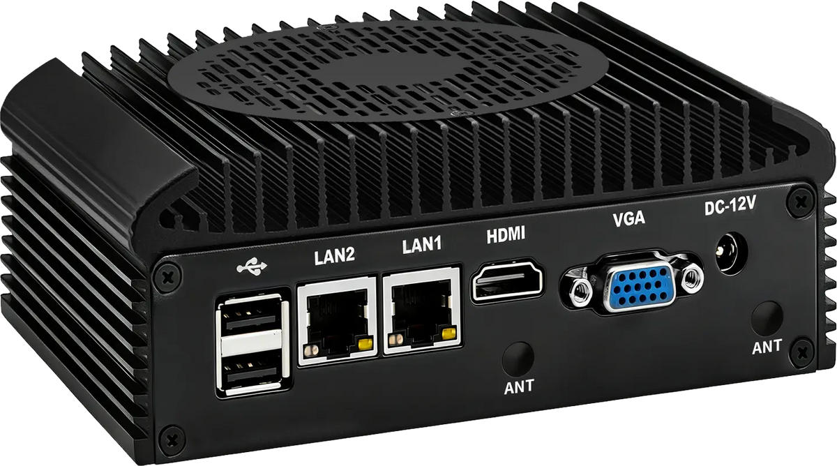 CWWK C12 Industrial Box PC with Dual COM & Dual LAN