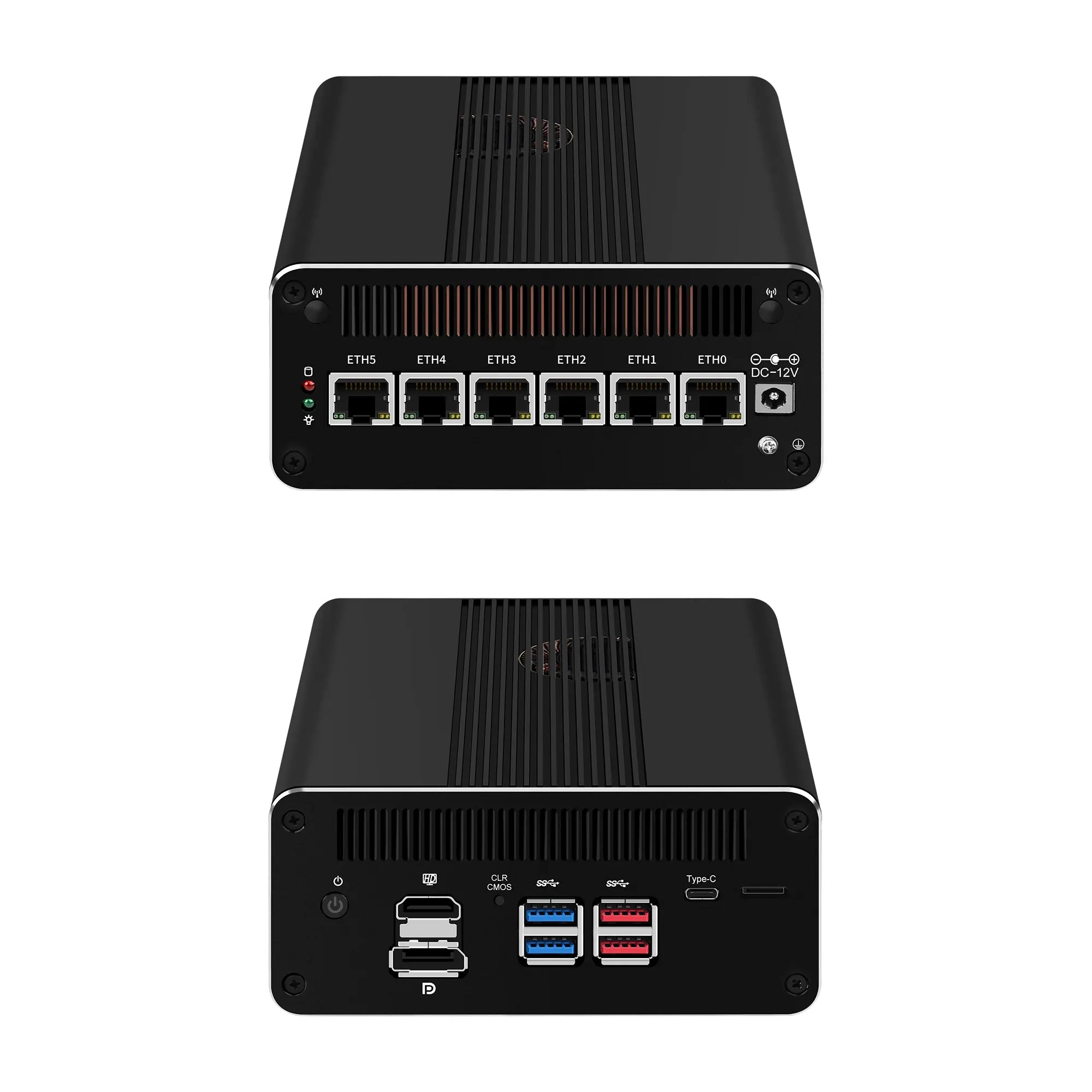 CWWK F19 Microcomputers and Computer Hardware 13th Gen U300, 6X i226-V 2.5G LAN Firewall Appliance RAM, SSD, Triple 4K HD/DP/USB C, TF Slot, USB3.2