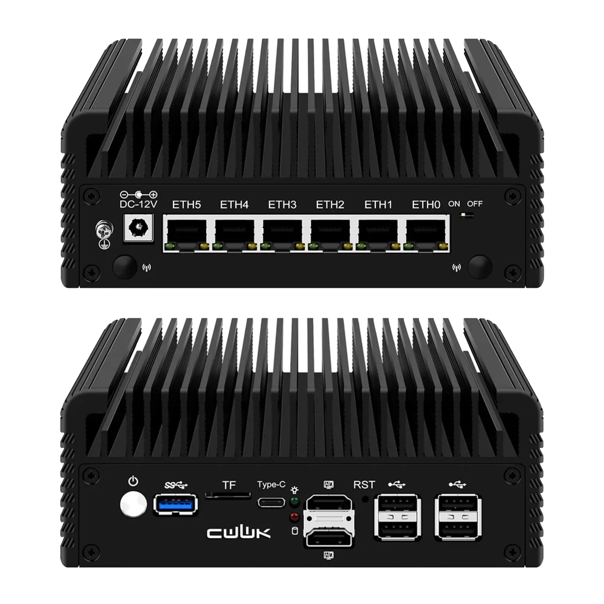CWWK F9 Fanless Mini PC Firewall Hardware for Opnsense Pfsense,Softer Router N150 N100 N305 N355, 6 x 2.5 Gbe i226V Lan