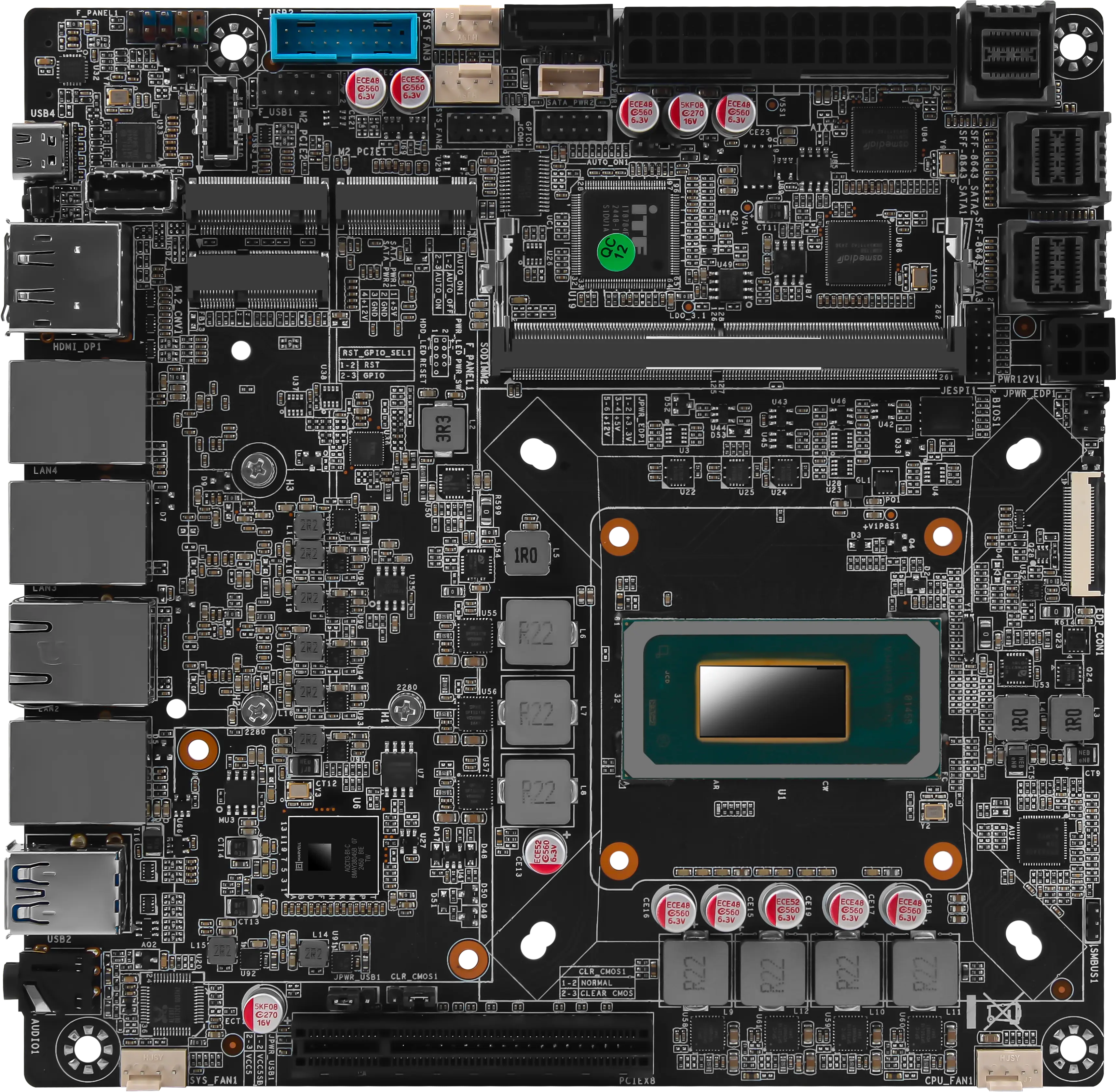 Intel Core Ultra 12-Bay NAS Motherboard M10 with 10GbE, Dual M.2 and DDR5