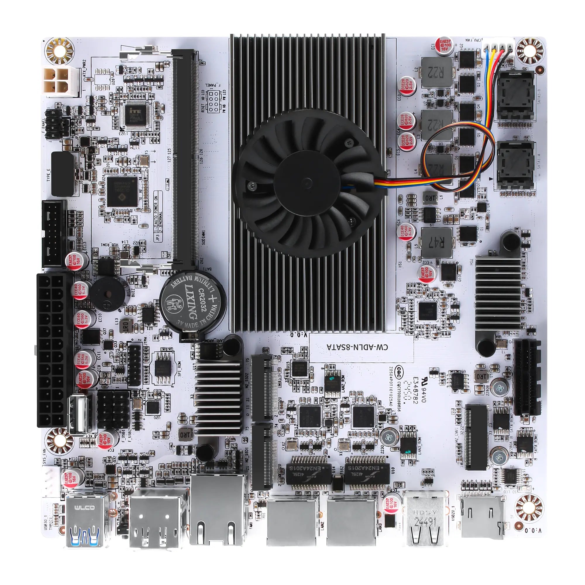 CWWK M8 NAS Motherboard 8 Bay with 10GbE RJ45 LAN, N150/N355CPU Mini ITX PC Motherboard