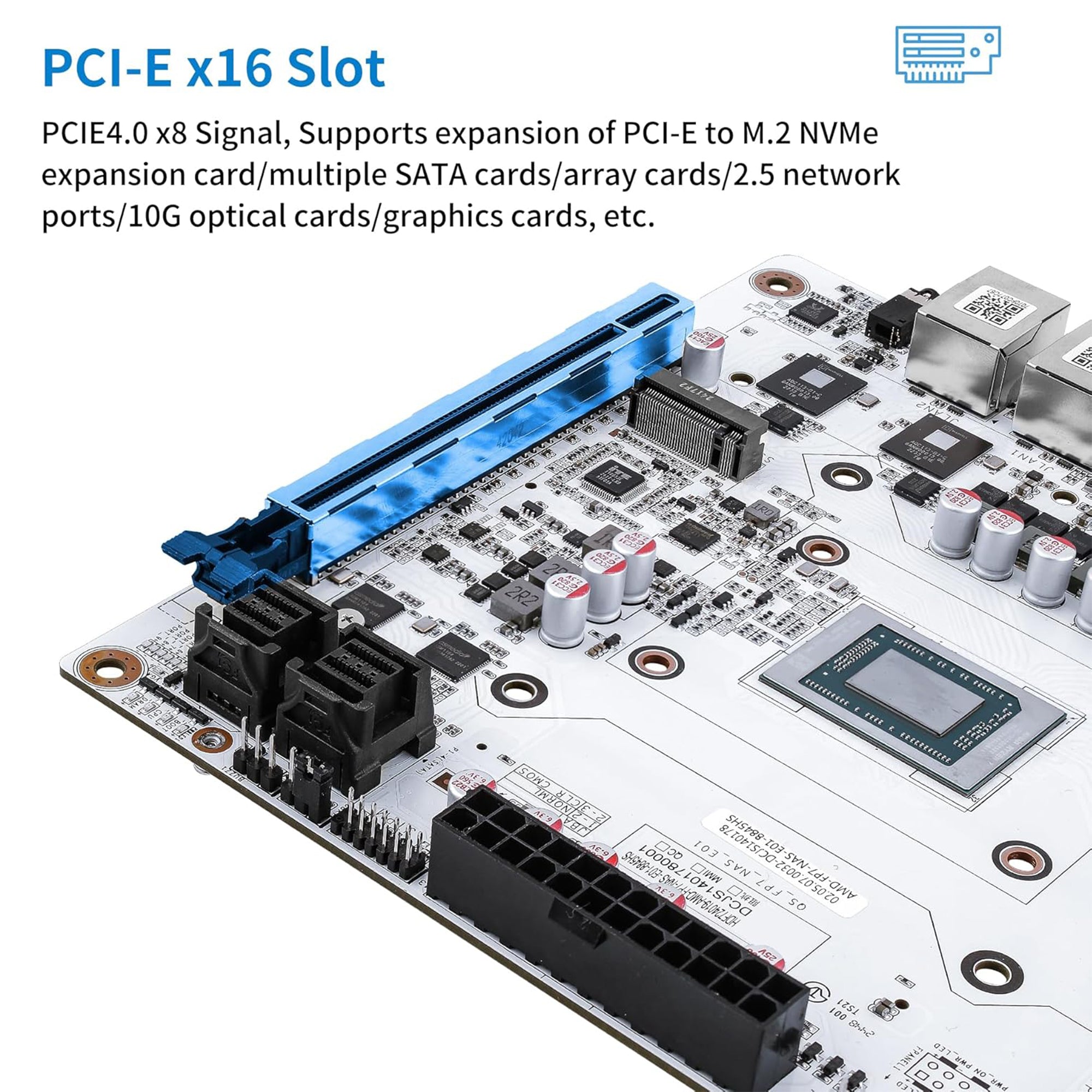 CWWK N7 NAS Motherboard 8 Bay with 2 x 10GbE RJ45 LAN, Ryzen 7 8845HS CPU