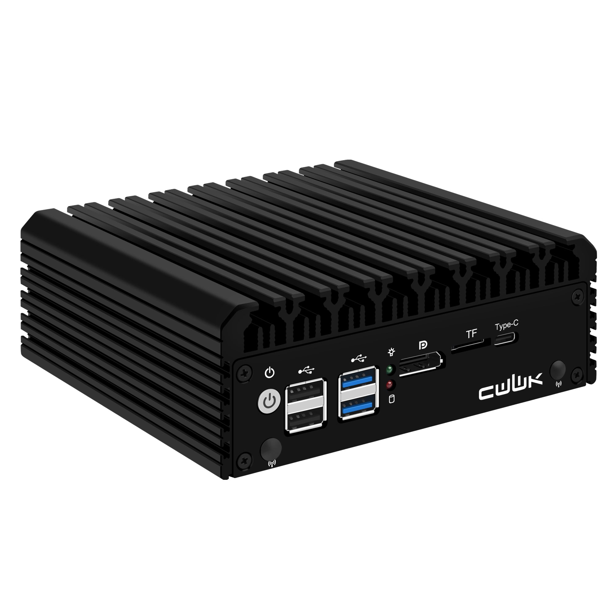 CWWK F1 Fanless Mini PC Firewall Hardware for Opnsense Pfsense,Softer Router Intel N100 N305, 4 x 2.5 Gbe i226V Lan, DDR5 8 GB RAM 128 GB NVMe SSD