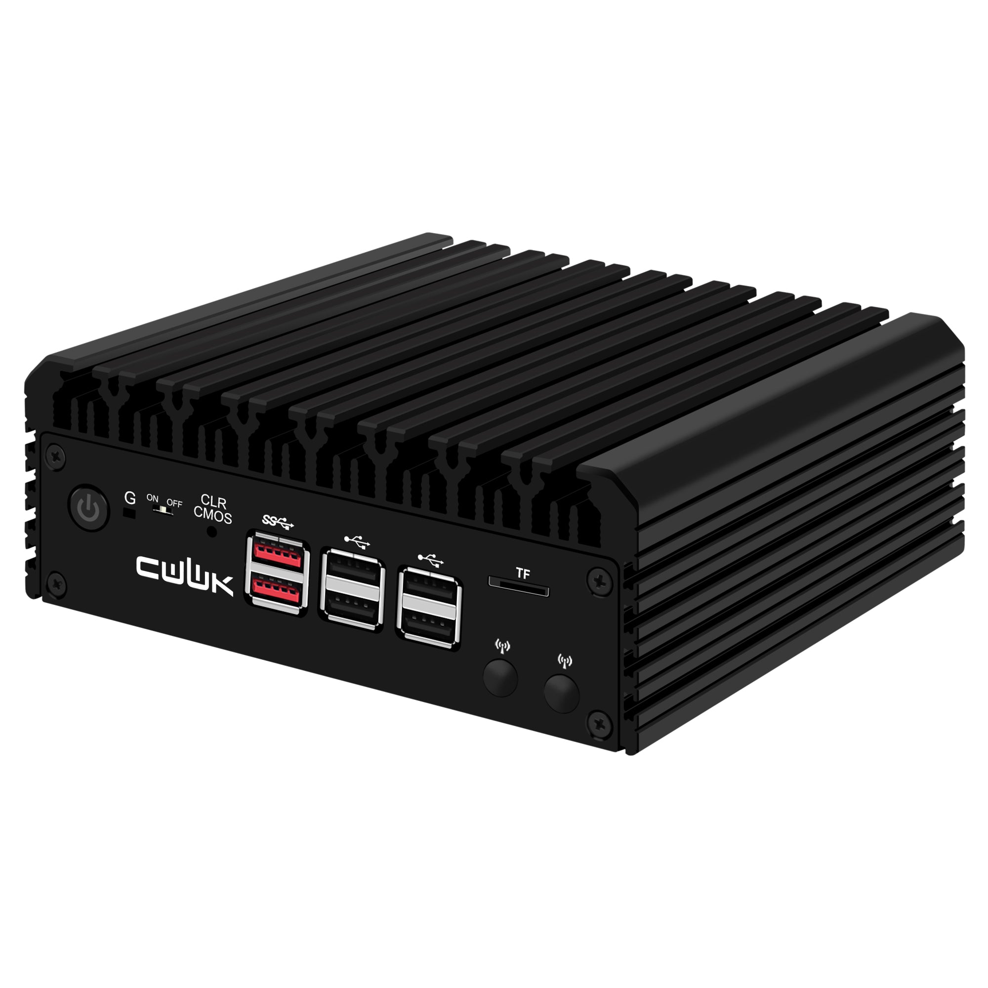 CWWK F6 Fanless Mini PC Firewall Hardware for Opnsense Pfsense,Softer Router Intel N100 N305, 4 x 2.5 Gbe i226V Lan, DDR5 RAM NVMe SSD