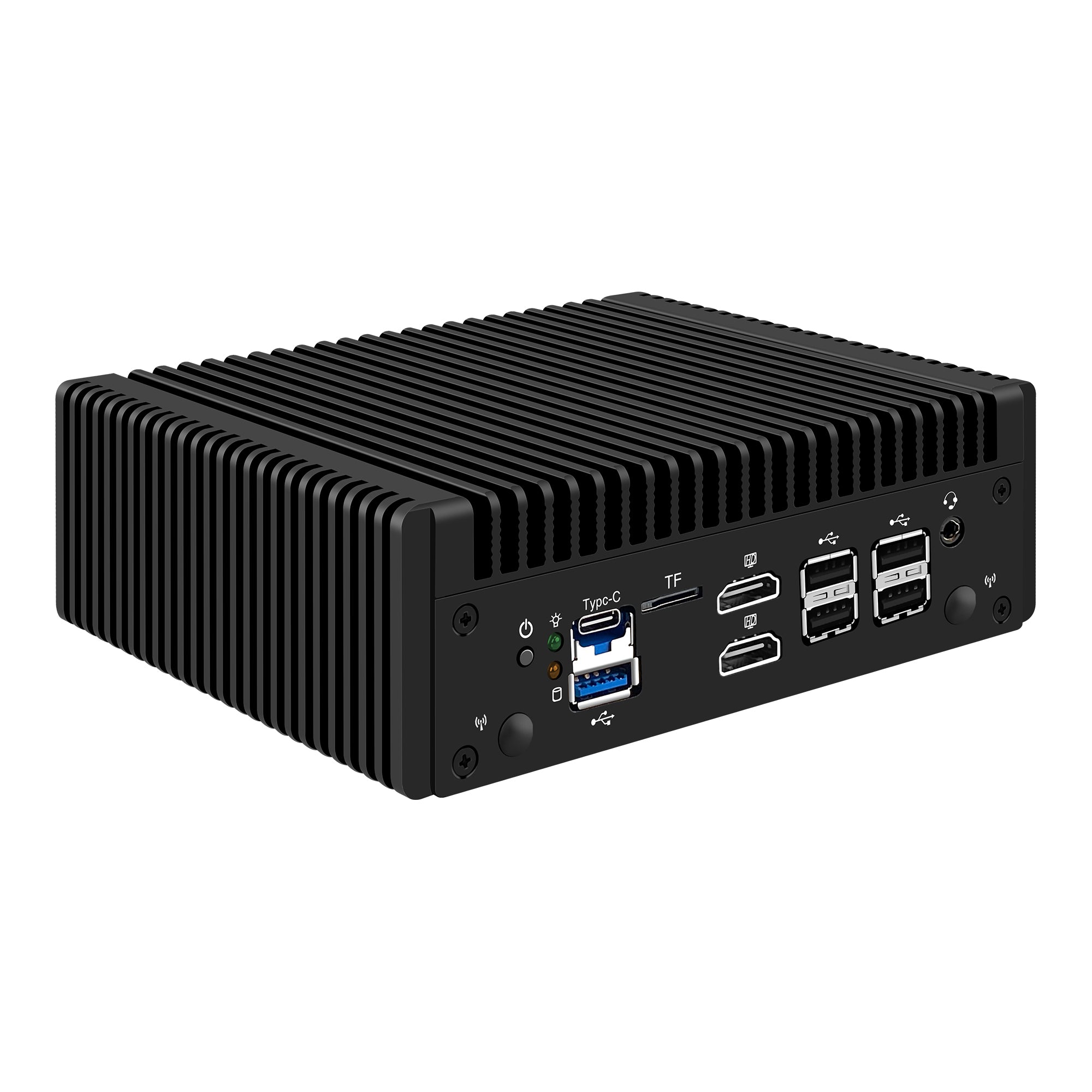 CWWK S8 N100/N150/N305/N355 Mini PC Firewall Appliance, Dual 10GbE SFP+ Mini Computer with 2 x i226-V 2.5GbE LAN, OPNsense Micro PC DDR5, USB-C, MicroSD, 2-Display, AES-NI