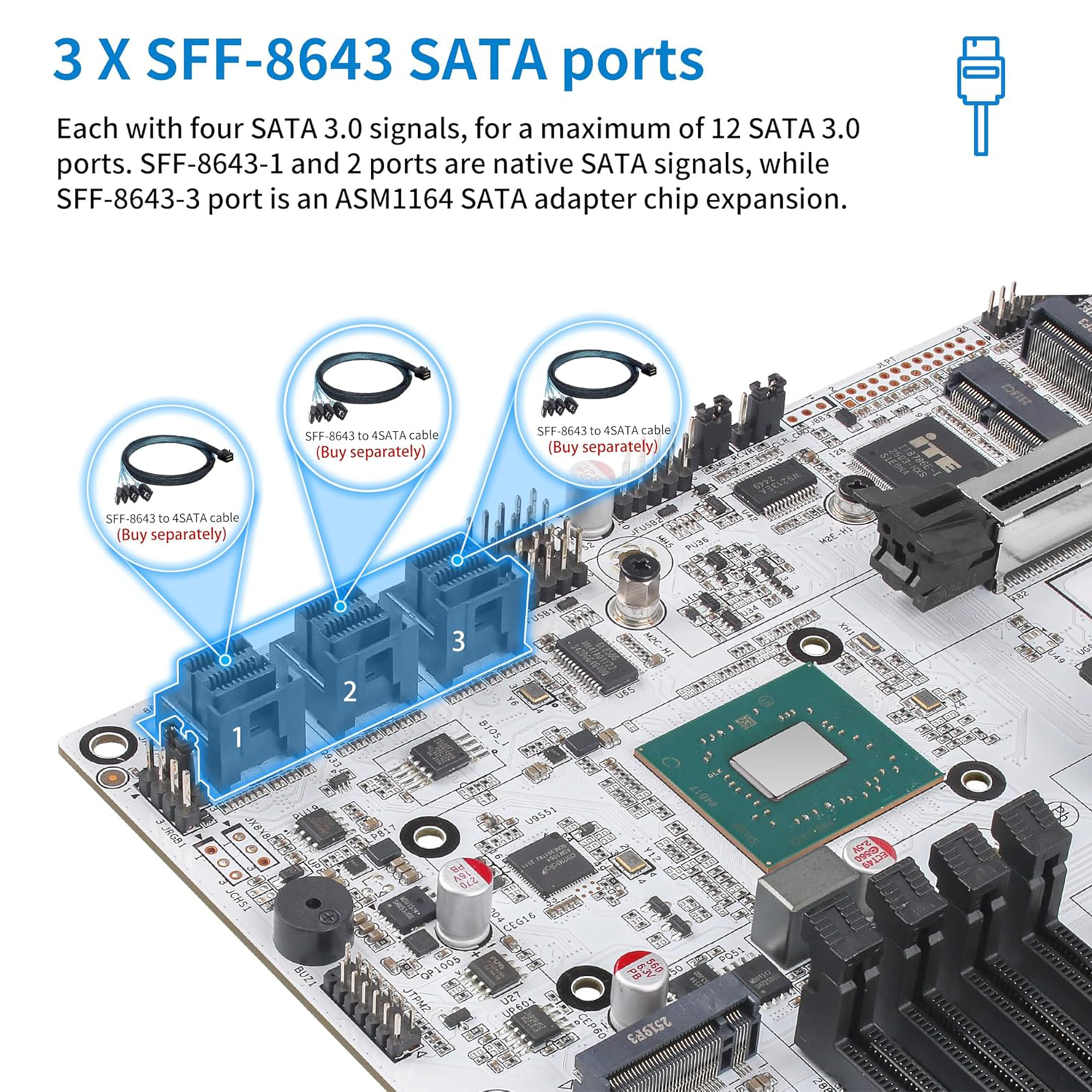 CWWK W680 NAS Motherboard Micro ATX 12 Bay, LGA 1700 mATX White PC Mainboard