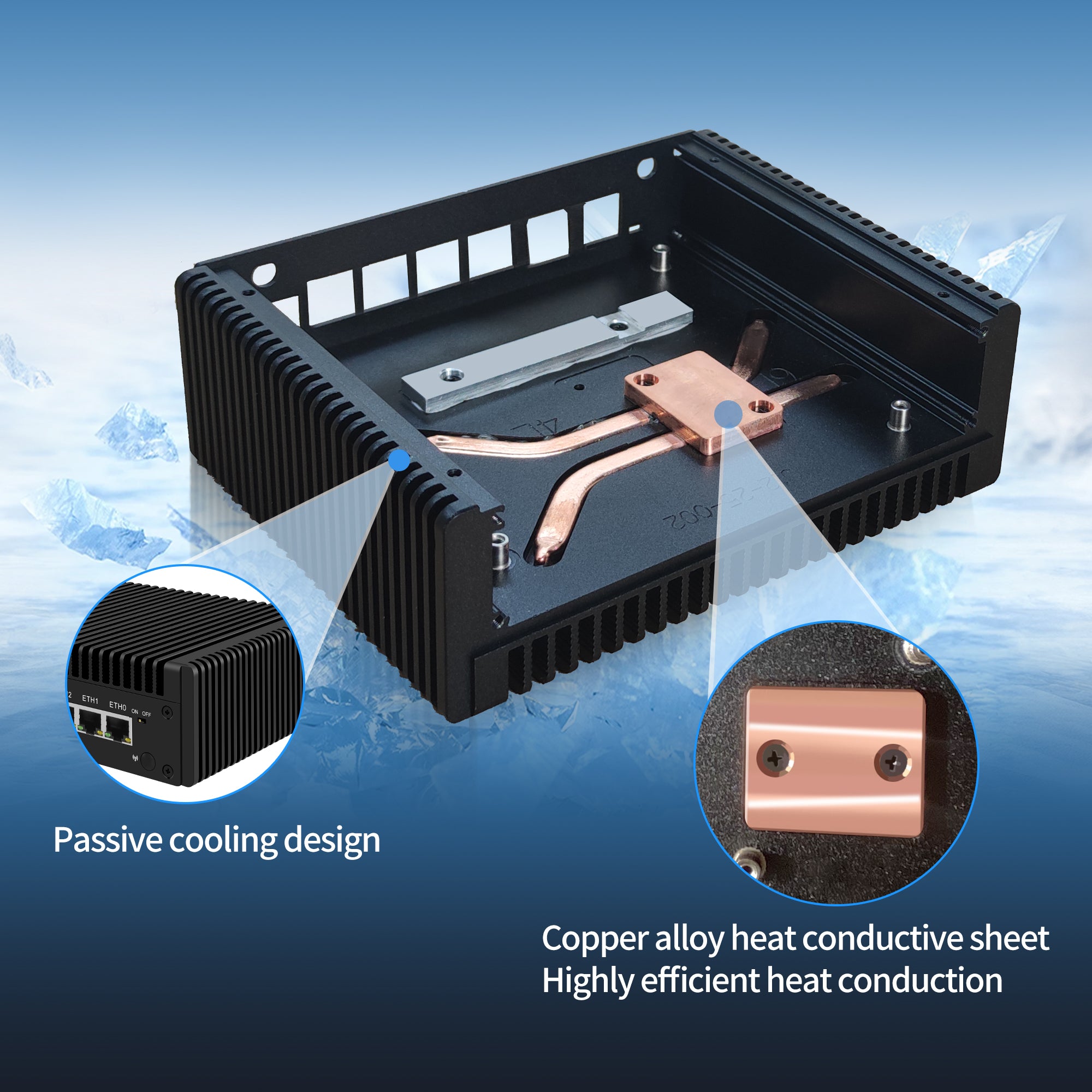 Internal heat pipe heat conduction of the product