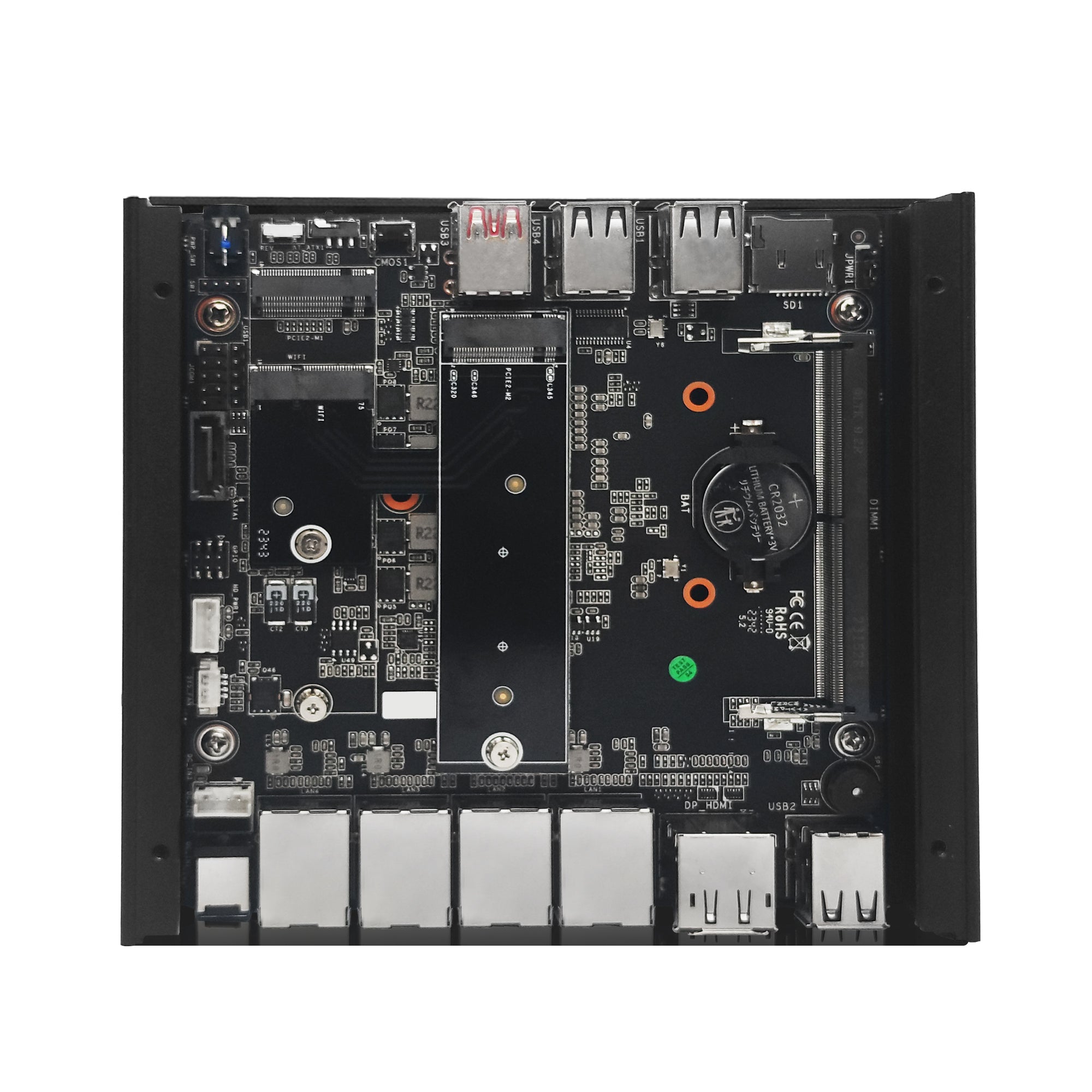 CWWK F6 Fanless Mini PC Firewall Hardware for Opnsense Pfsense,Softer Router Intel N100 N305, 4 x 2.5 Gbe i226V Lan, DDR5 RAM NVMe SSD